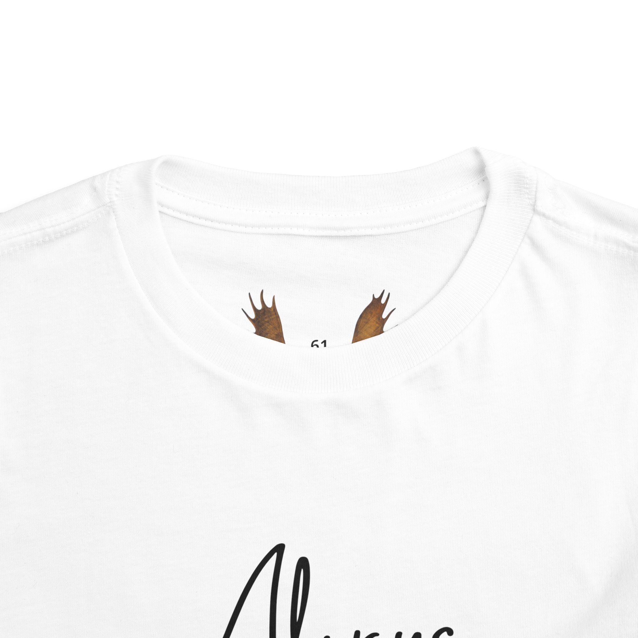 Toddler Tee — "Always a Family" Minimal Script Kids Shirt