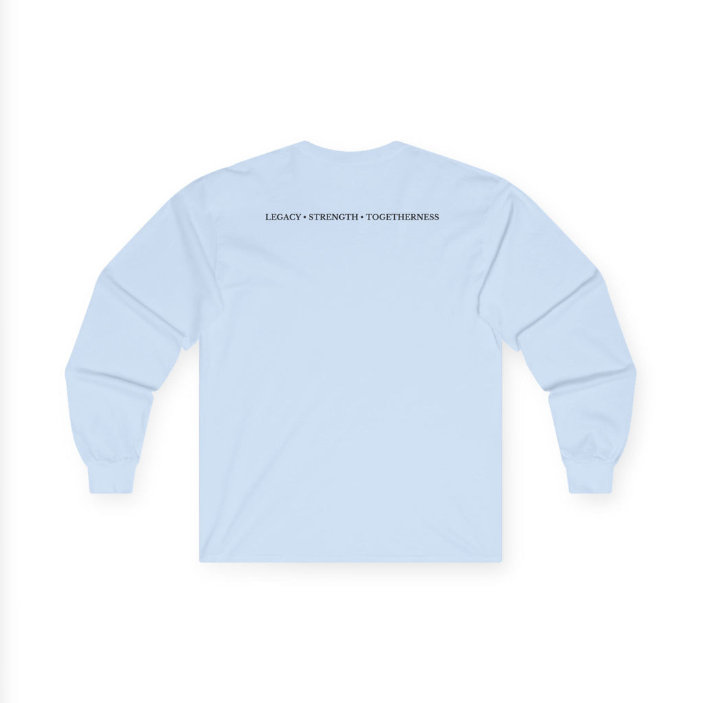 Family Silhouette Long Sleeve Tee — "Always A Family" Outdoor Design