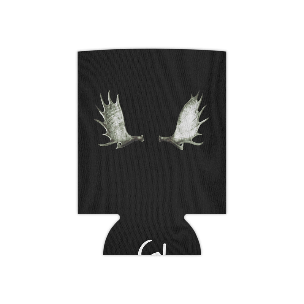 Always a Family Can Cooler with Moose Antler Design — Gray Insulated Koozie