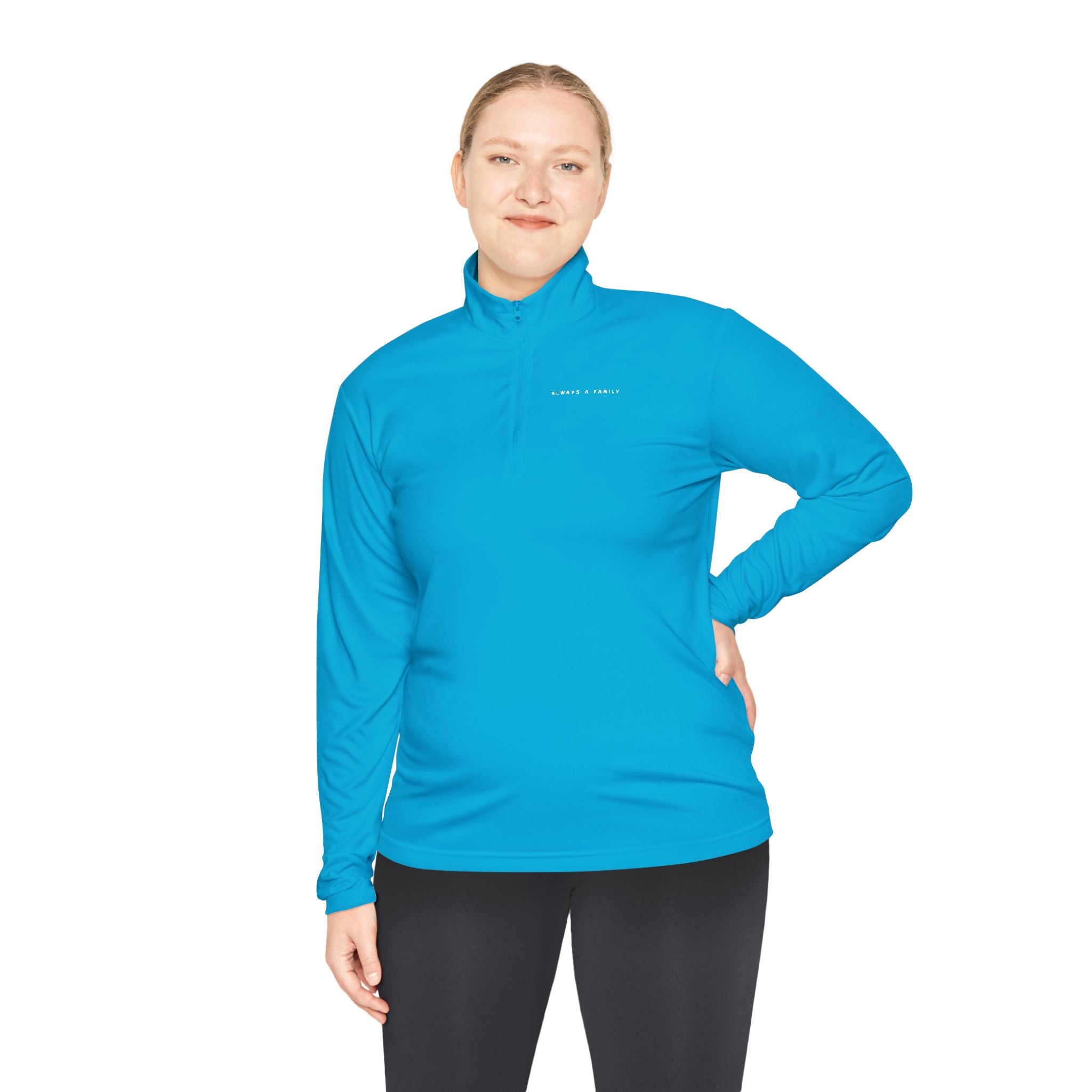 Quarter-Zip Pullover —started as friends became  Family Antlers Logo