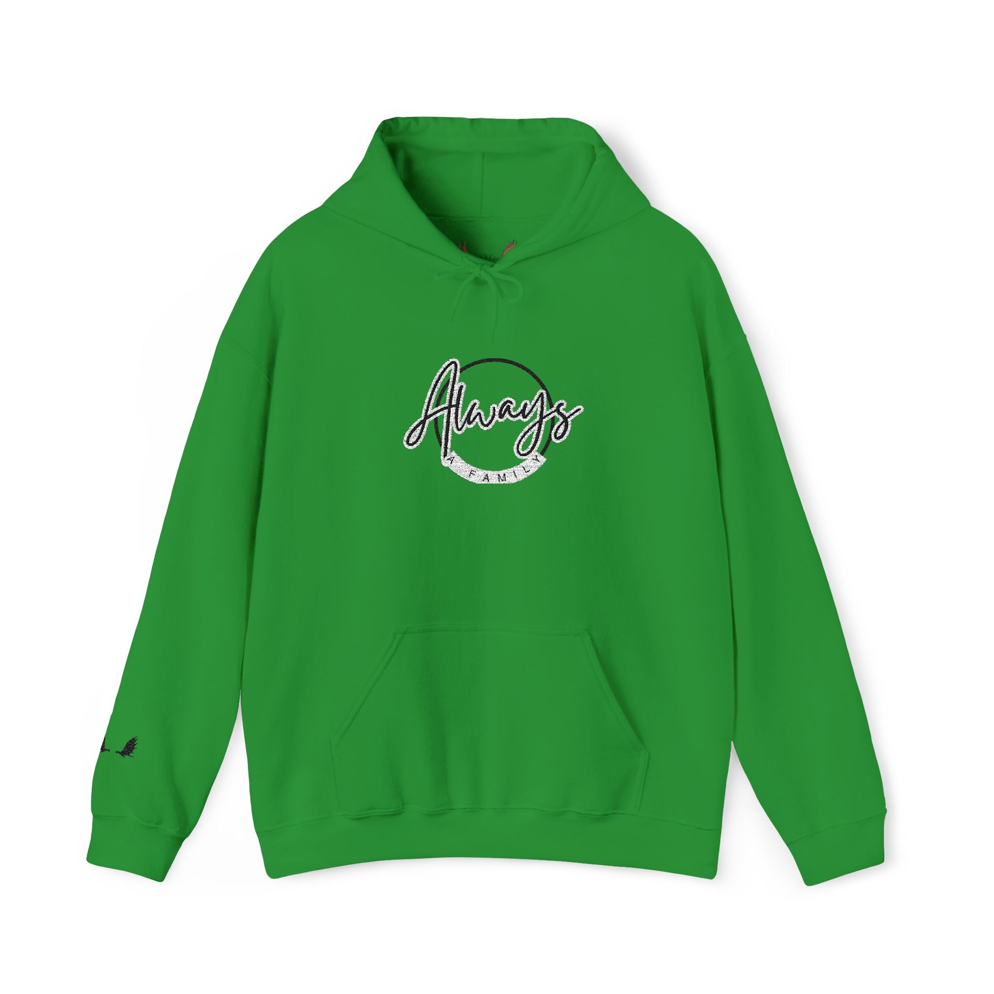 Always a Family Script Hoodie —  Unisex Graphic Pullover