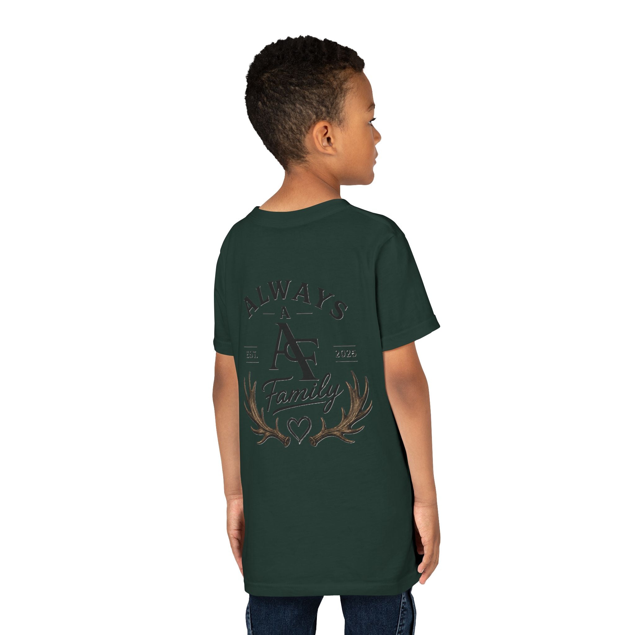 Always A Family Youth Tee — "Always A Family" Antler Logo Kids T-Shirt