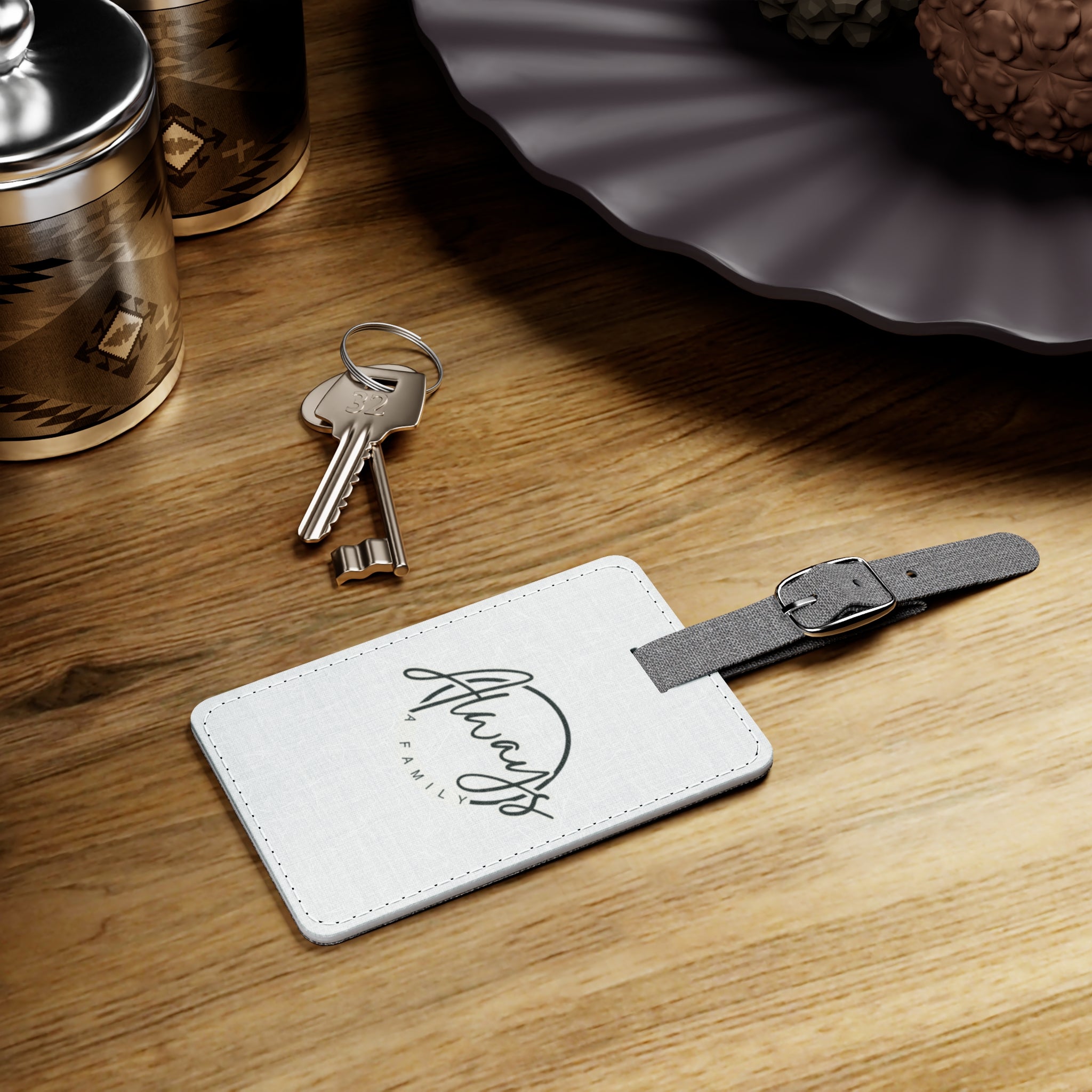 Always Family Rectangular Luggage Tag — Personalized Travel ID Tag