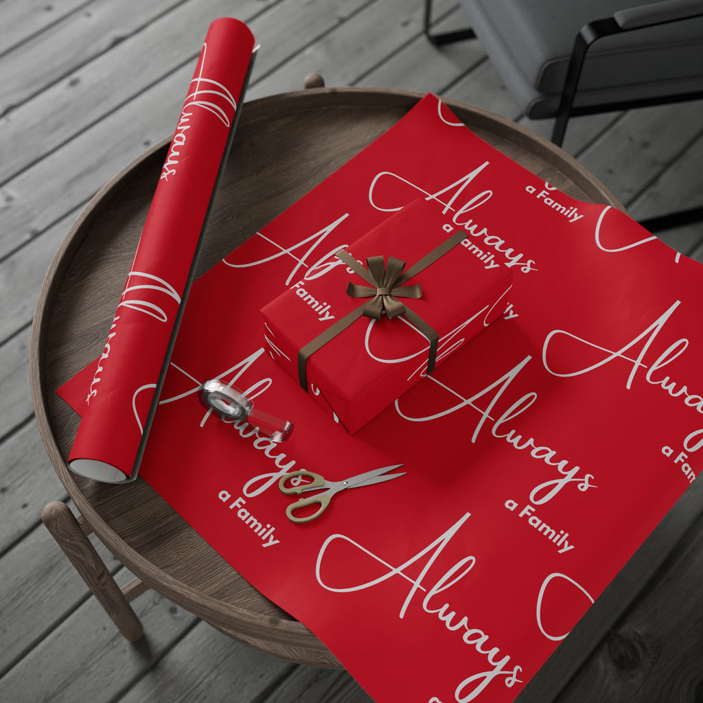 Holiday 'Happy Holidays' Red Wrapping Paper Roll — Festive Gift Wrap
