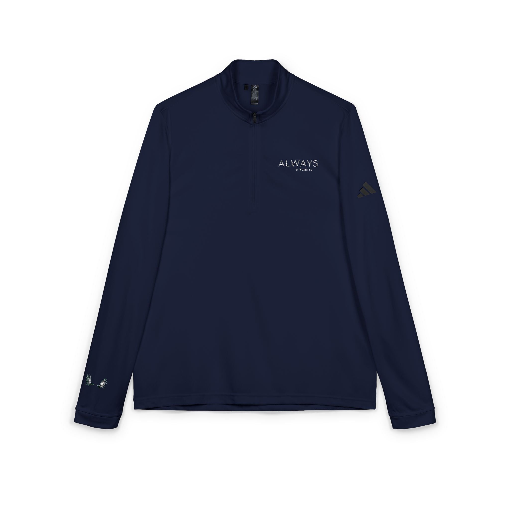 Embroidered Quarter-Zip Pullover always a family
