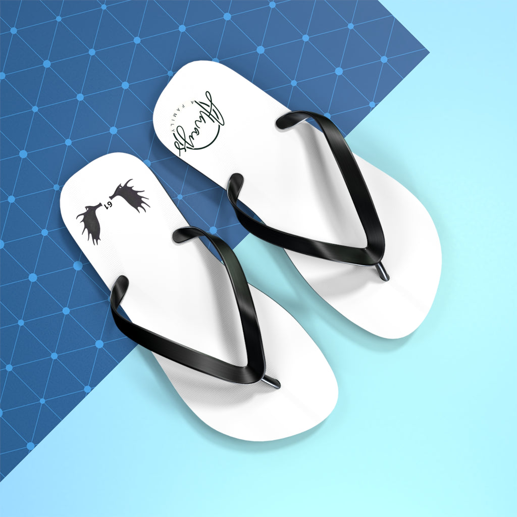 Always Family Flip Flops — Casual Beach Sandals with moose  Graphic
