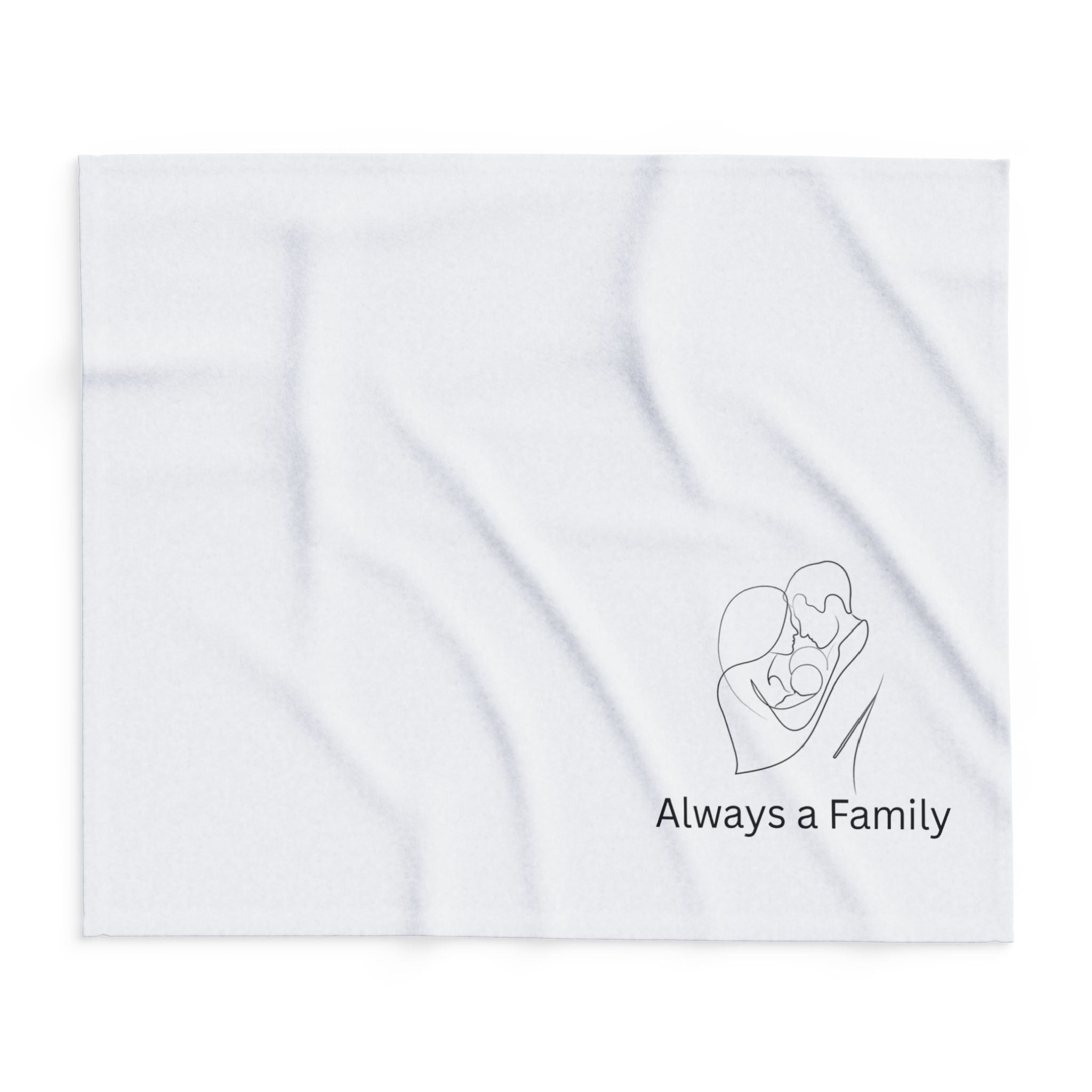 Arctic Fleece Blanket - "Always a Family" Cozy Throw for Home, Family Gifts & Winter Comfort