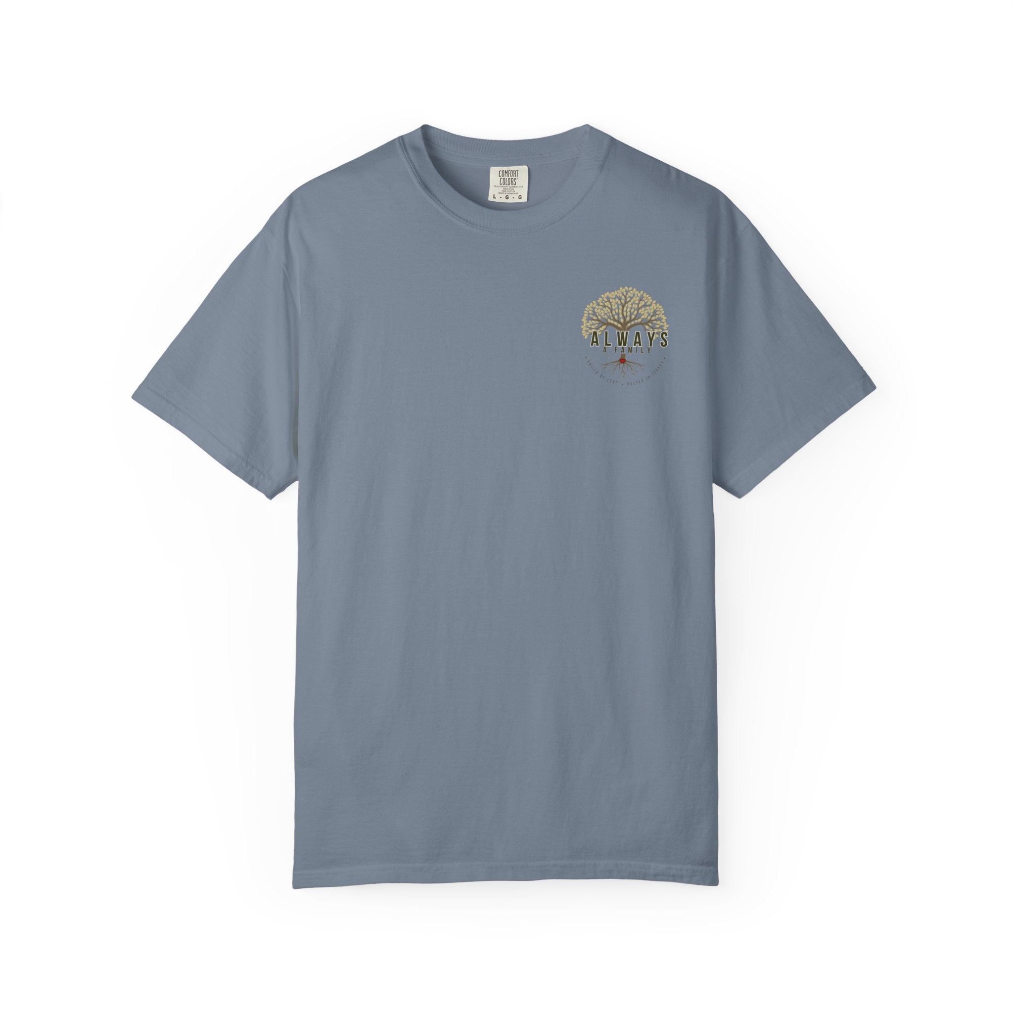 Family Tree T-Shirt — "Always a Family" Inspirational Tee