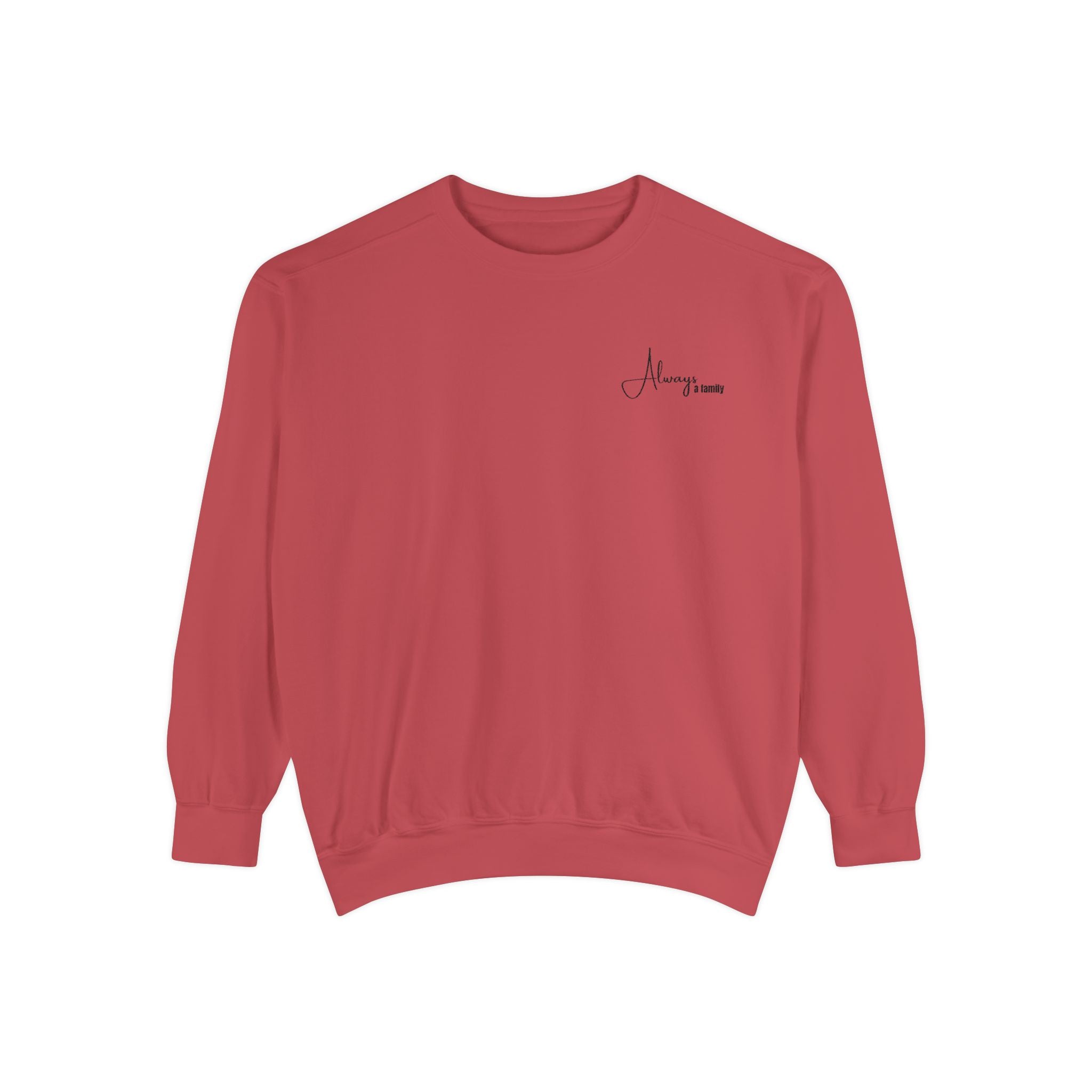 Minimalist 'Always' Script Sweatshirt — White Garment-Dyed Crewneck