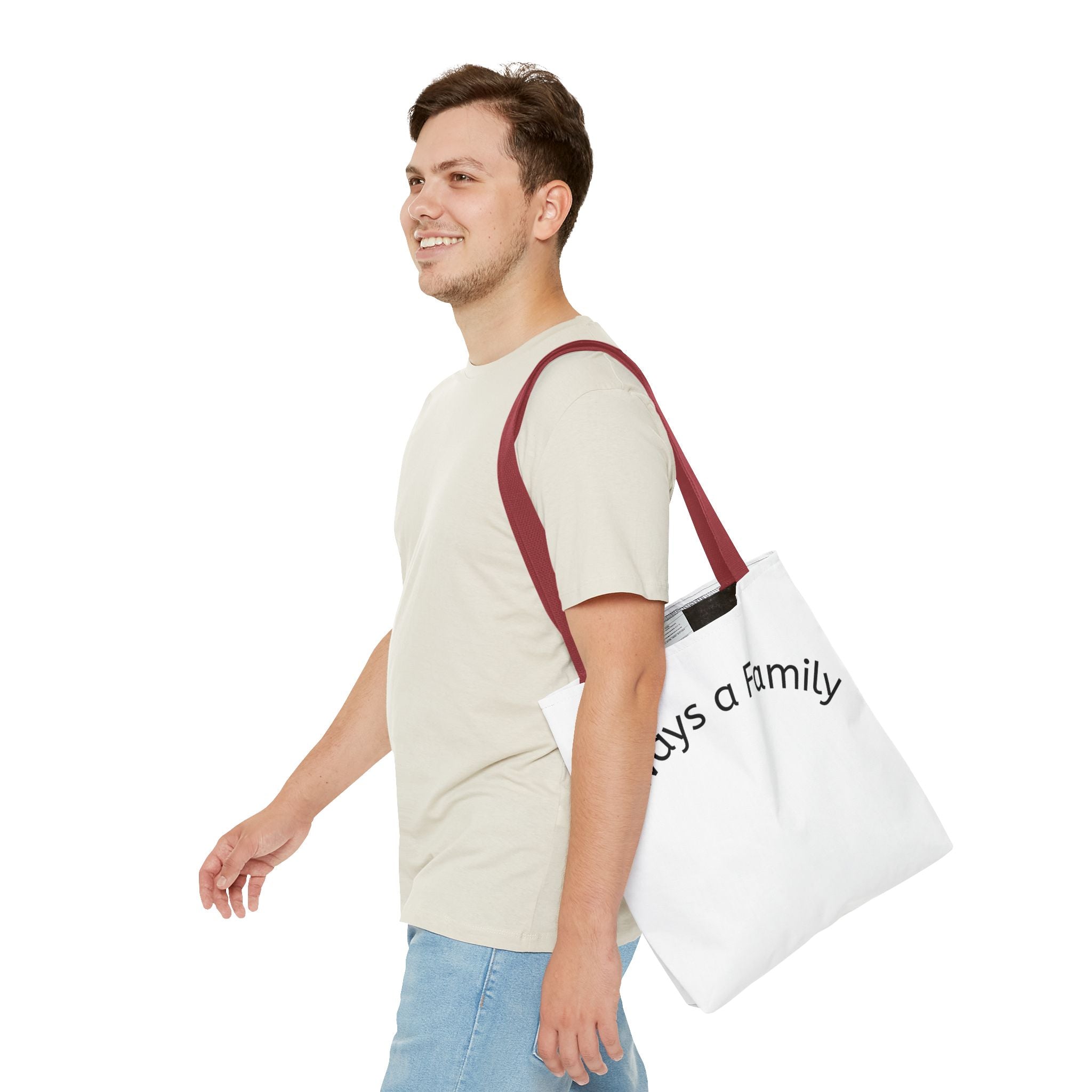 Tote — "Always a Family" Moose Antler Accent Tote Bag