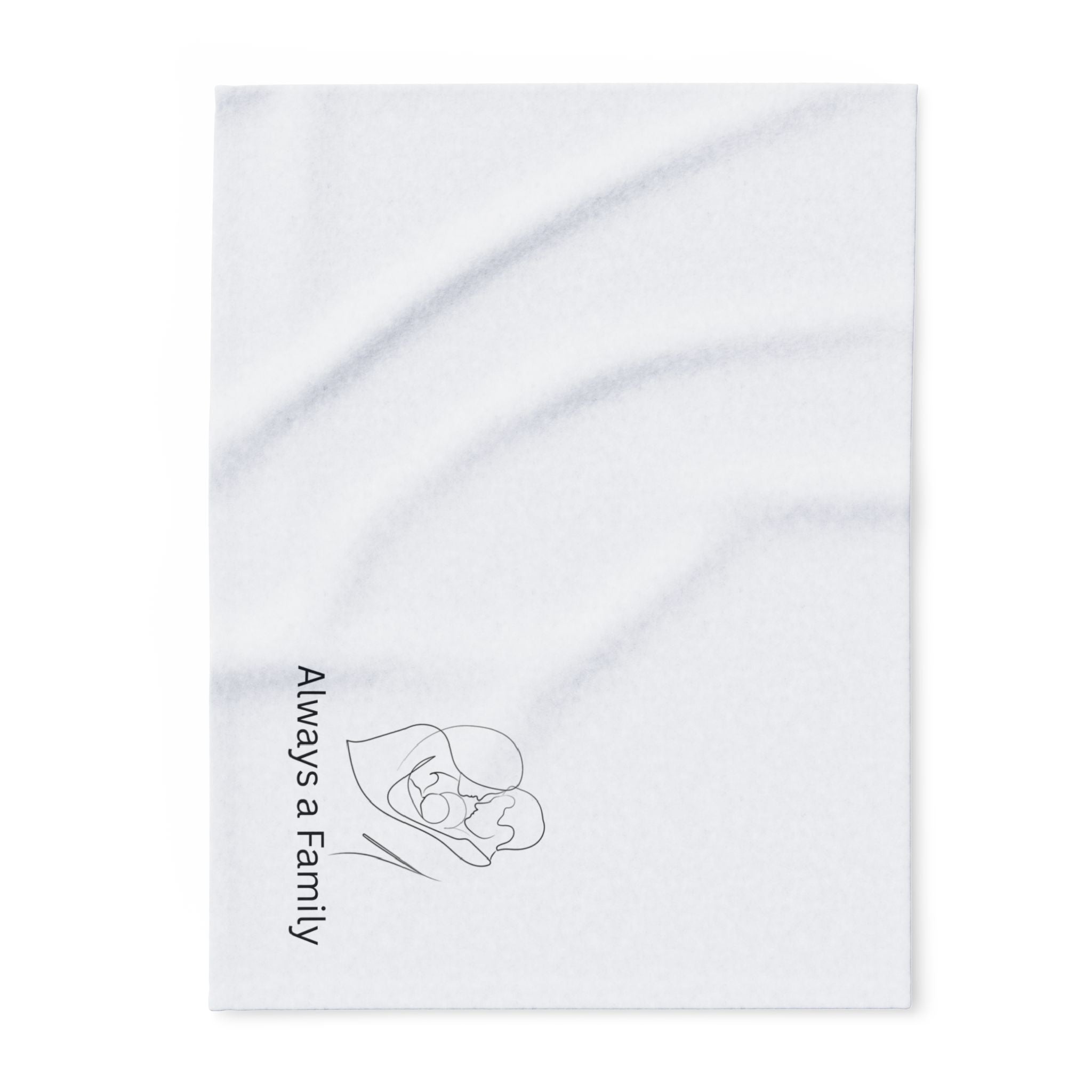 Arctic Fleece Blanket - "Always a Family" Cozy Throw for Home, Family Gifts & Winter Comfort