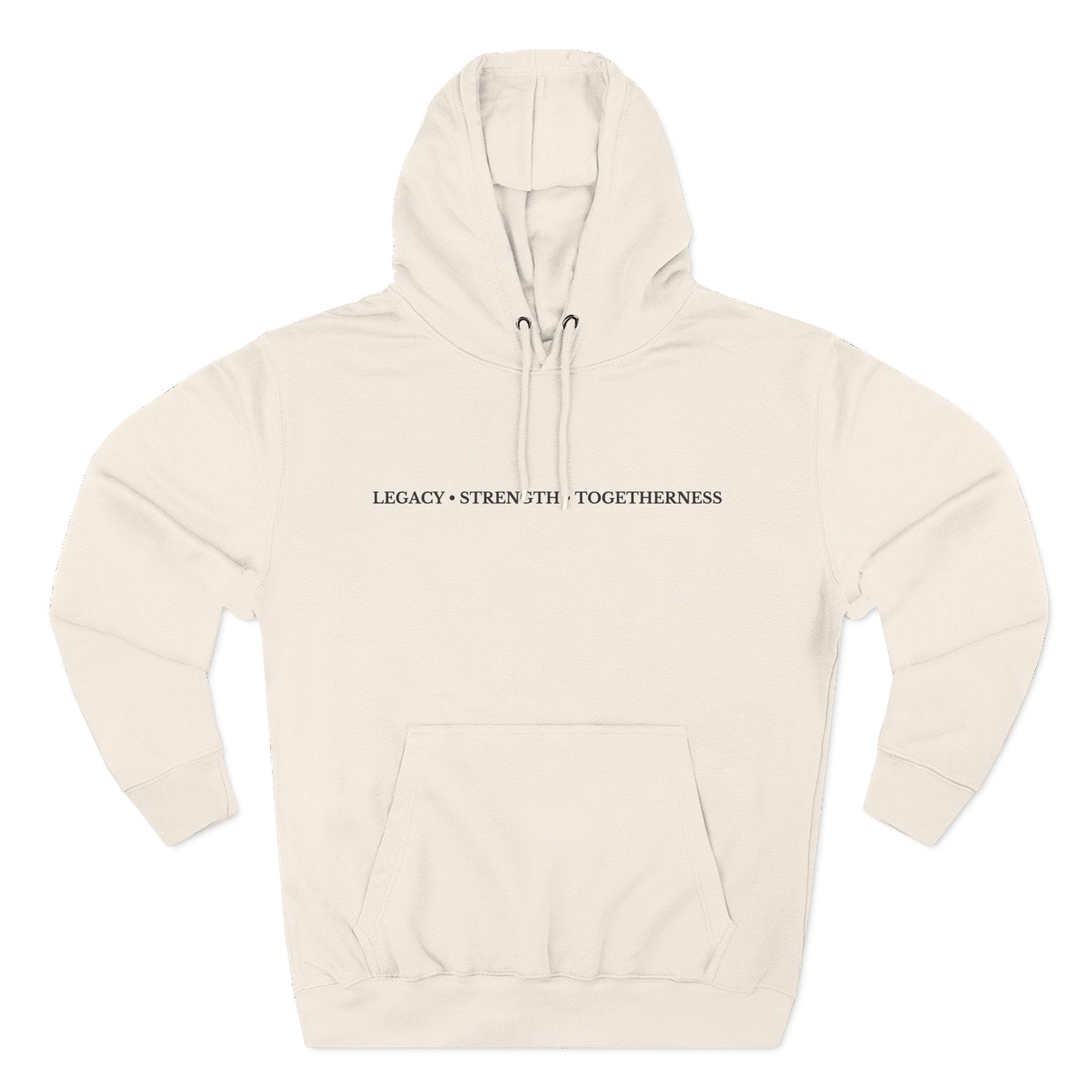 Moose Illustration Hoodie — "Always A Family" Graphic Fleece Hoodie