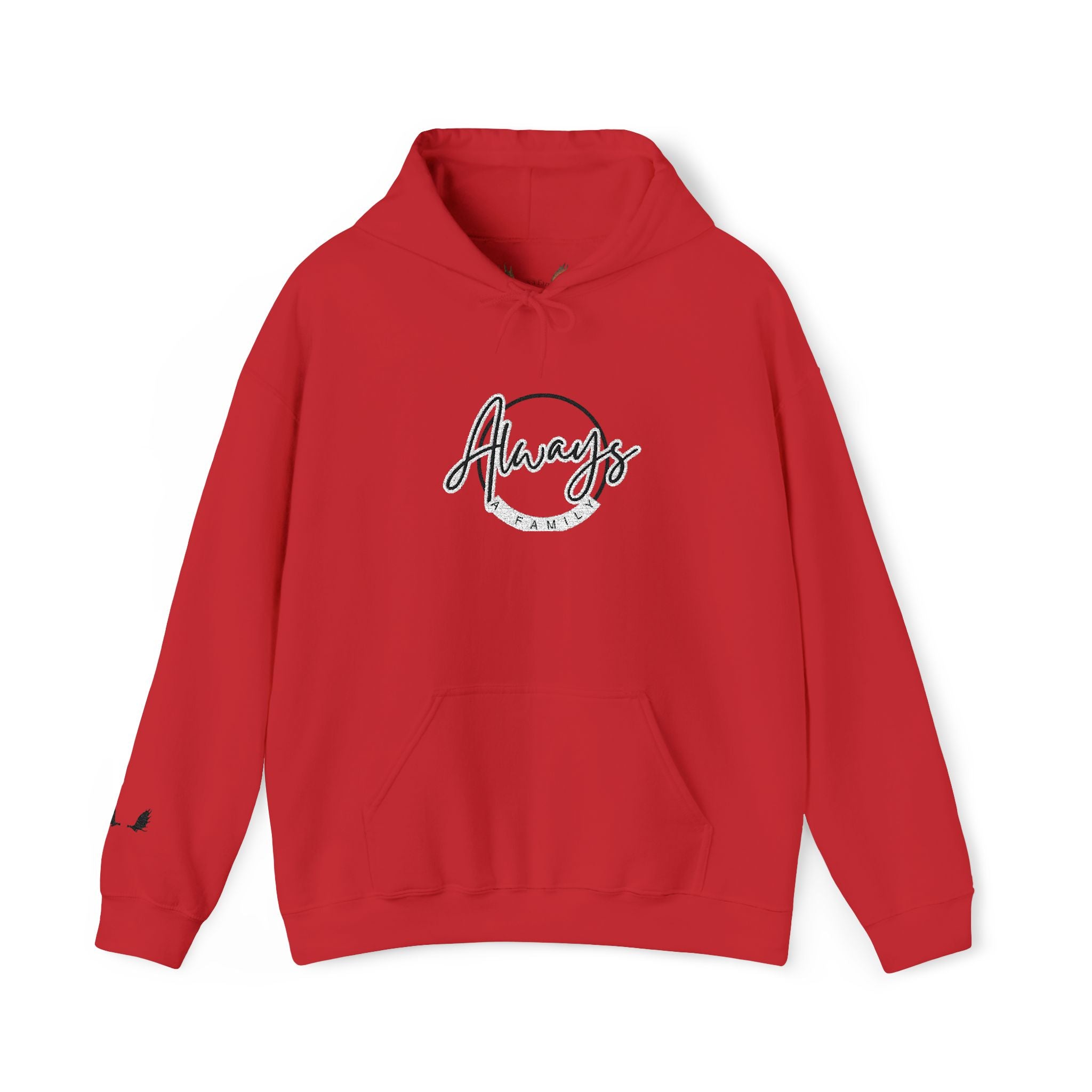 Always a Family Script Hoodie —  Unisex Graphic Pullover