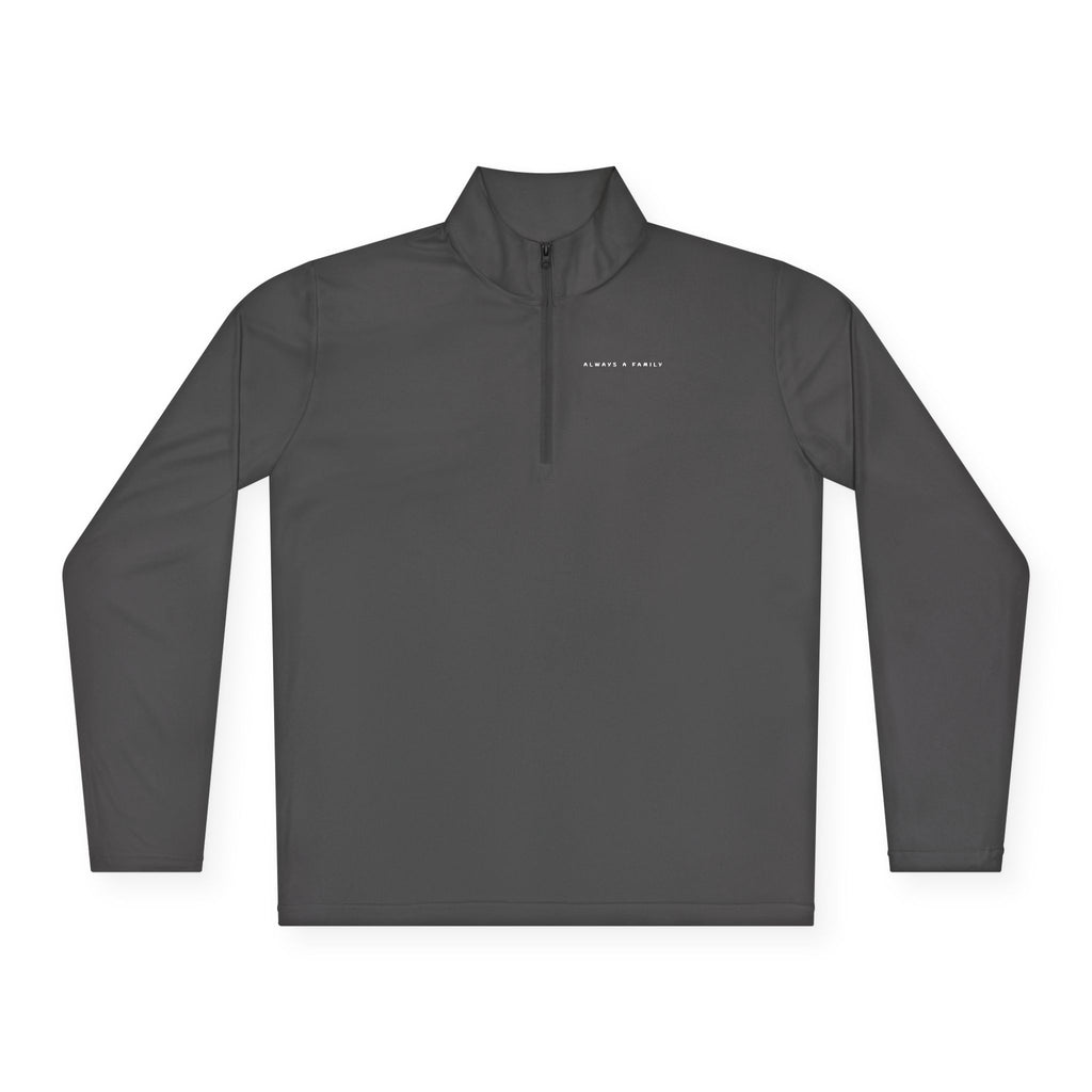 Quarter-Zip Pullover —started as friends became  Family Antlers Logo
