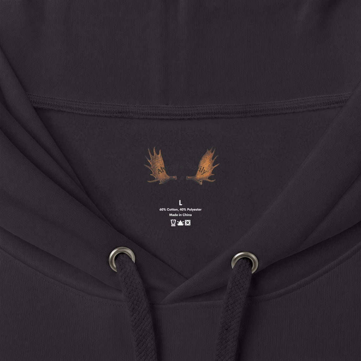 Always a Family Hoodie — Cozy White Script Family Sweatshirt