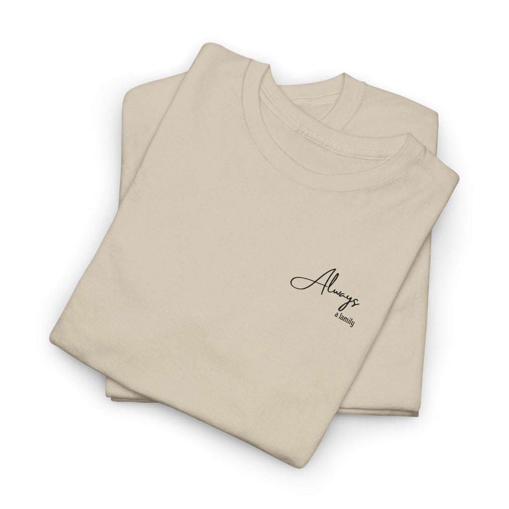Classic 'Always' Script Tee — Minimalist White T-Shirt