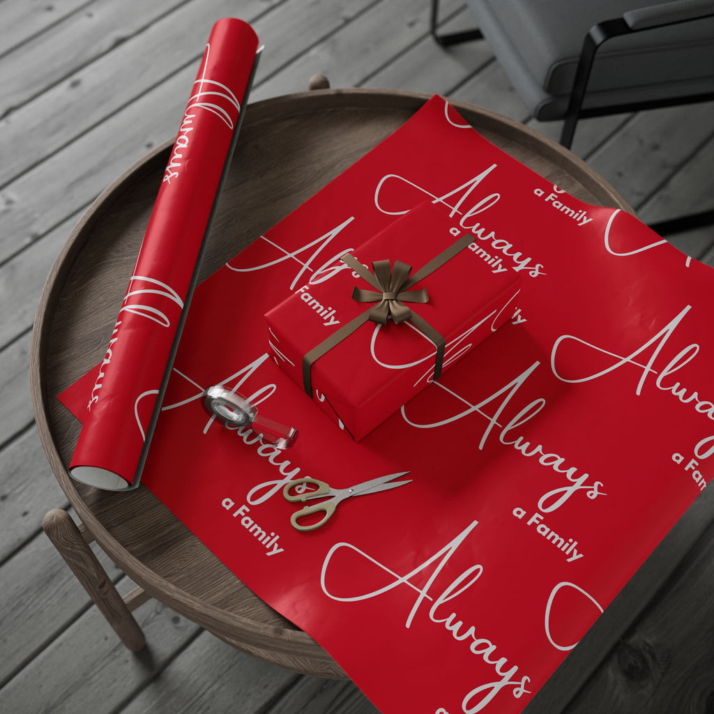 Holiday 'Happy Holidays' Red Wrapping Paper Roll — Festive Gift Wrap