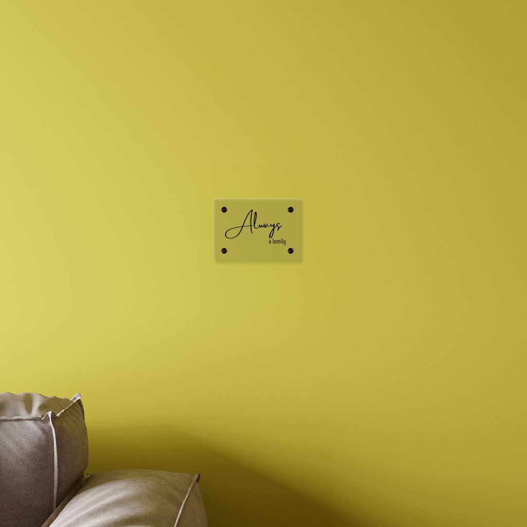 Acrylic Wall Art - "Always a Family" Modern Script Family Sign