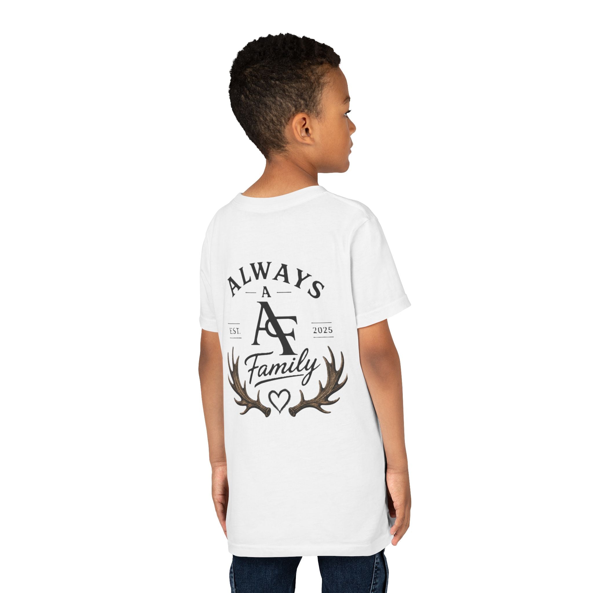 Always A Family Youth Tee — "Always A Family" Antler Logo Kids T-Shirt