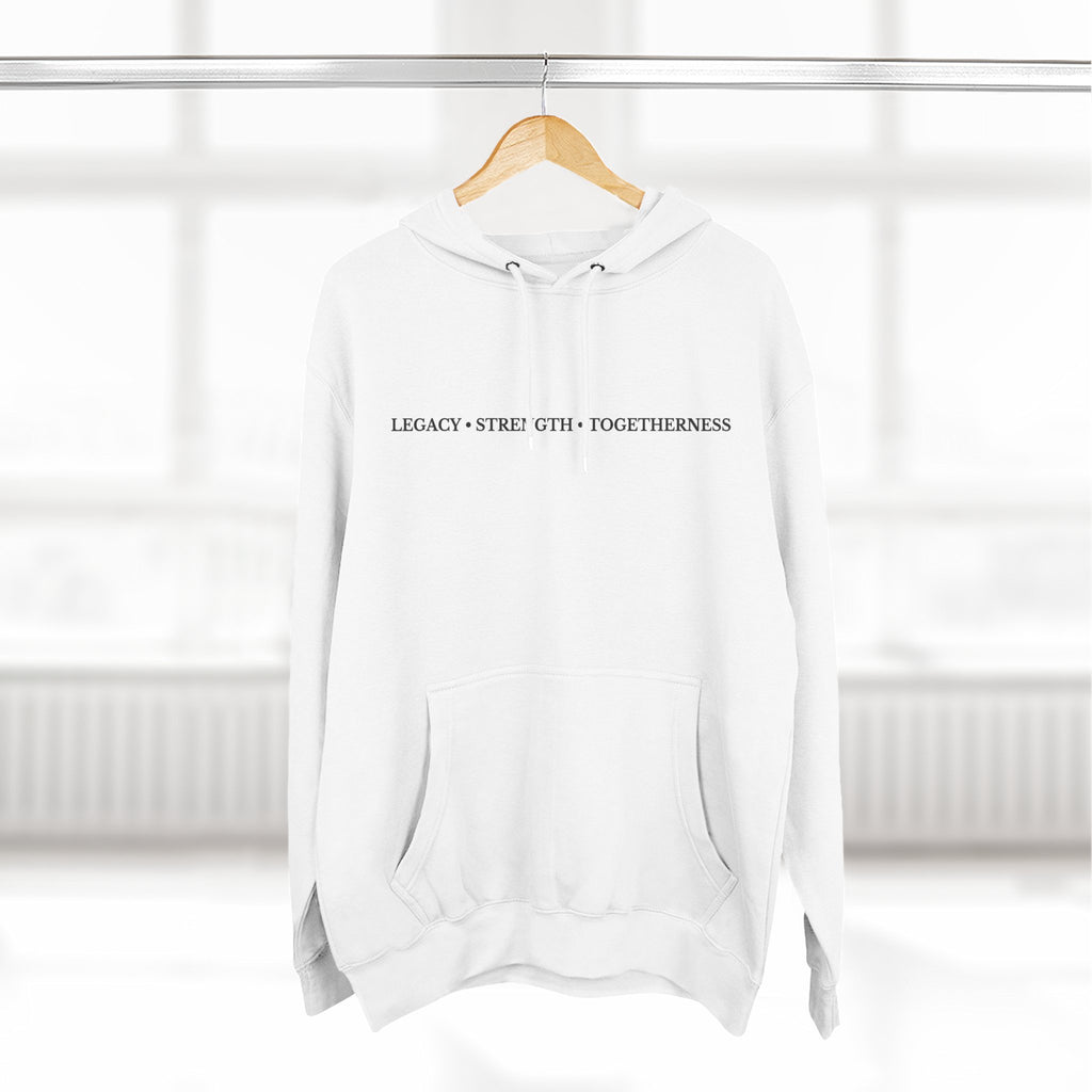 Moose Illustration Hoodie — "Always A Family" Graphic Fleece Hoodie