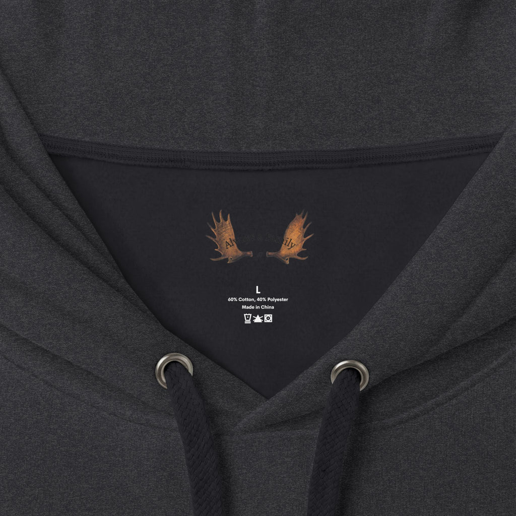 Always a Family Hoodie — Cozy White Script Family Sweatshirt