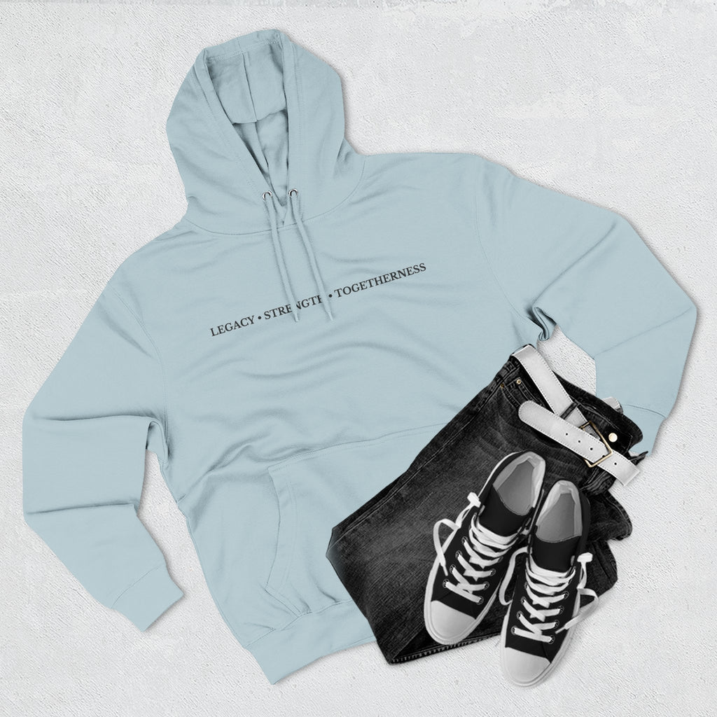 Moose Illustration Hoodie — "Always A Family" Graphic Fleece Hoodie
