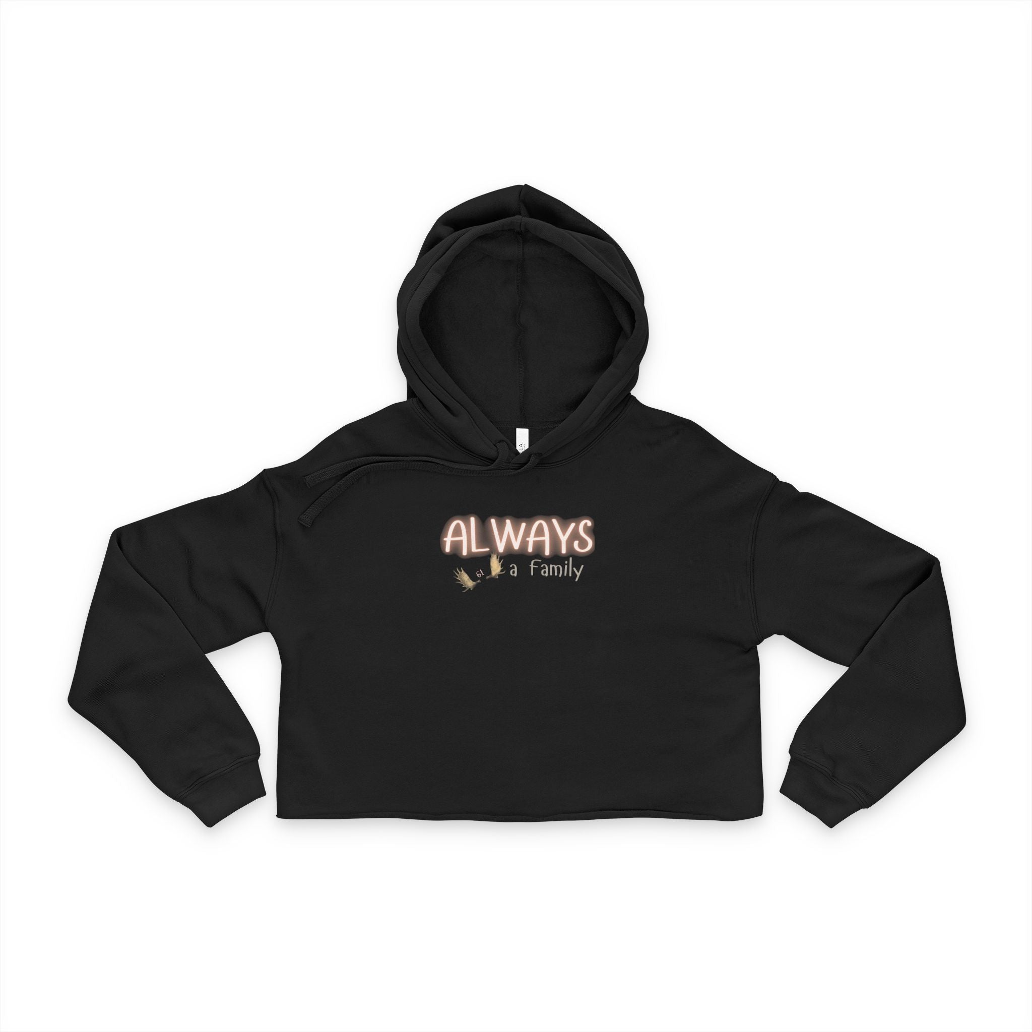 Cropped Hoodie — "Always A Family" Logo Women's Cropped Hoodie