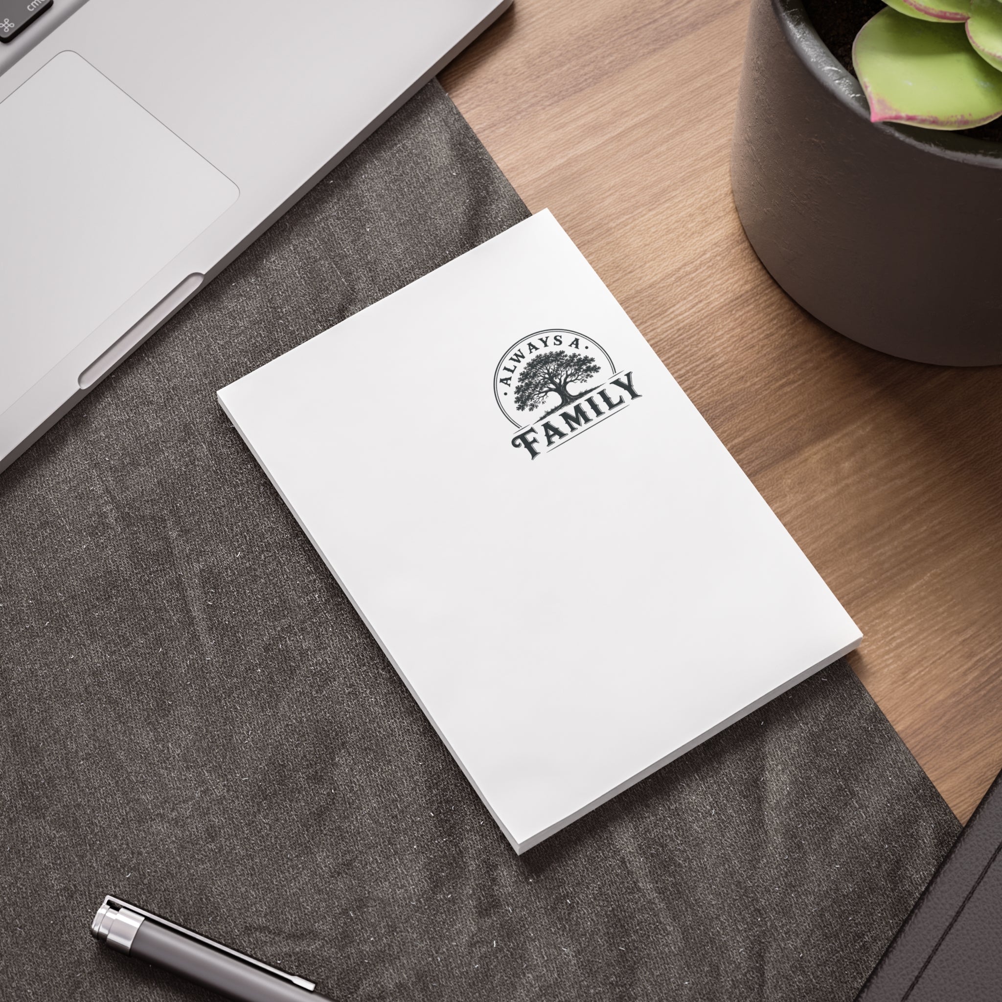 Always a Family Post-it Note Pad — Tree Logo Sticky Notes for Home & Family