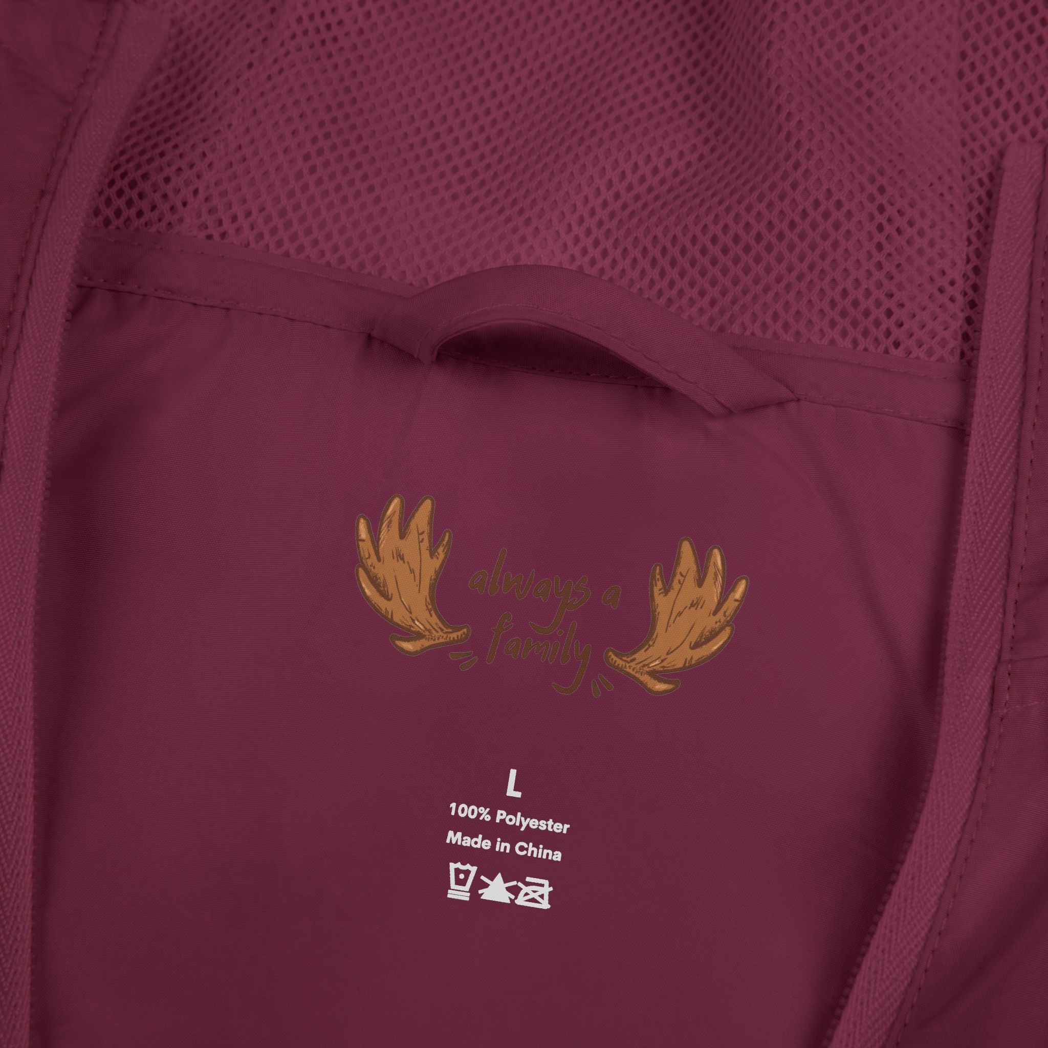 Red Heart Always a Family Windbreaker Jacket