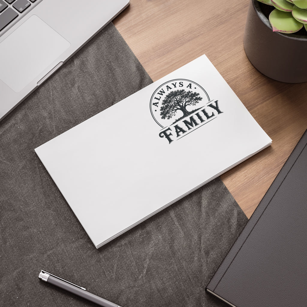Always a Family Post-it Note Pad — Tree Logo Sticky Notes for Home & Family