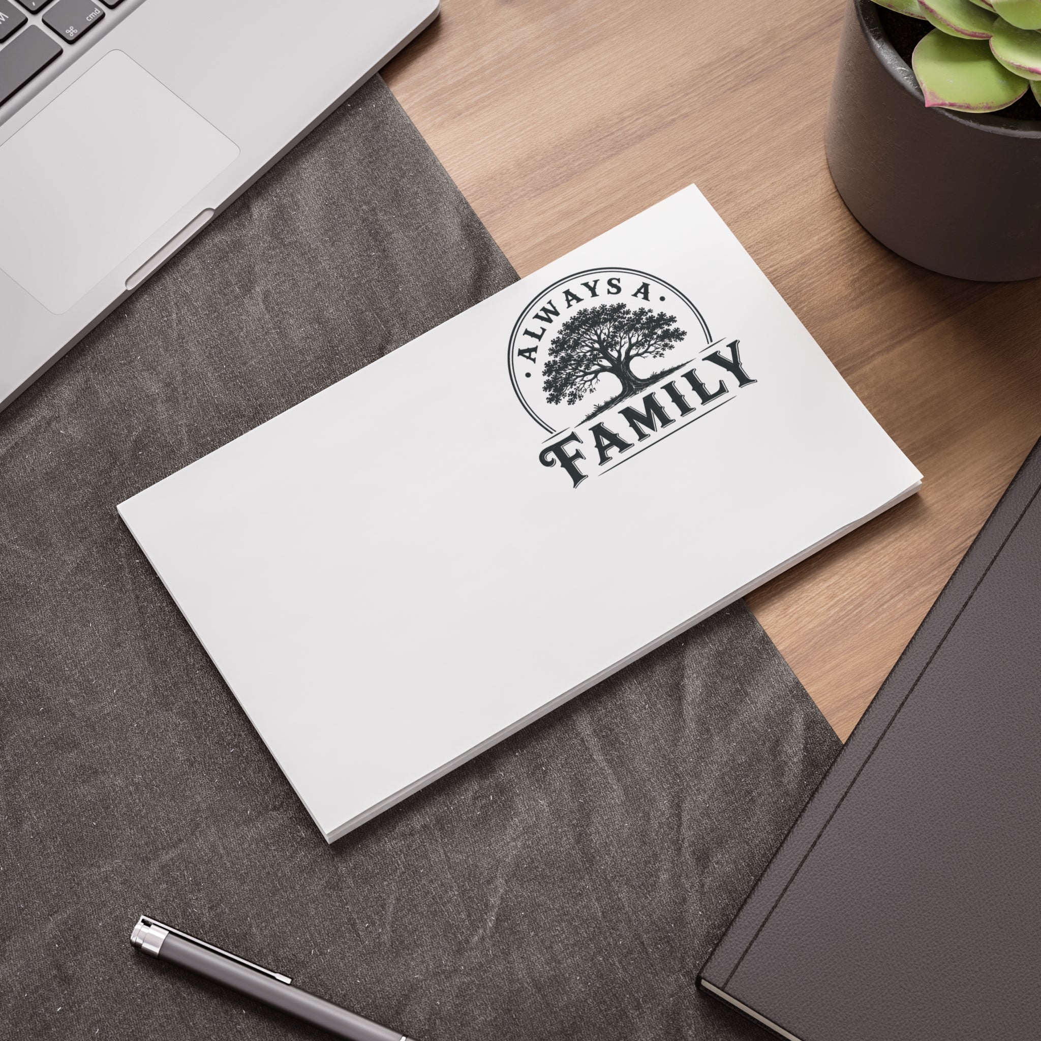 Always a Family Post-it Note Pad — Tree Logo Sticky Notes for Home & Family