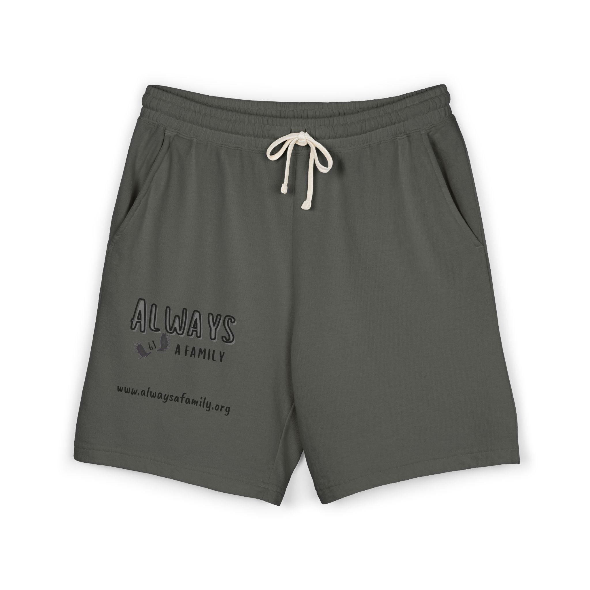 Always A Family Sweat Shorts — Comfortable Fleece Lounge Shorts with Logo