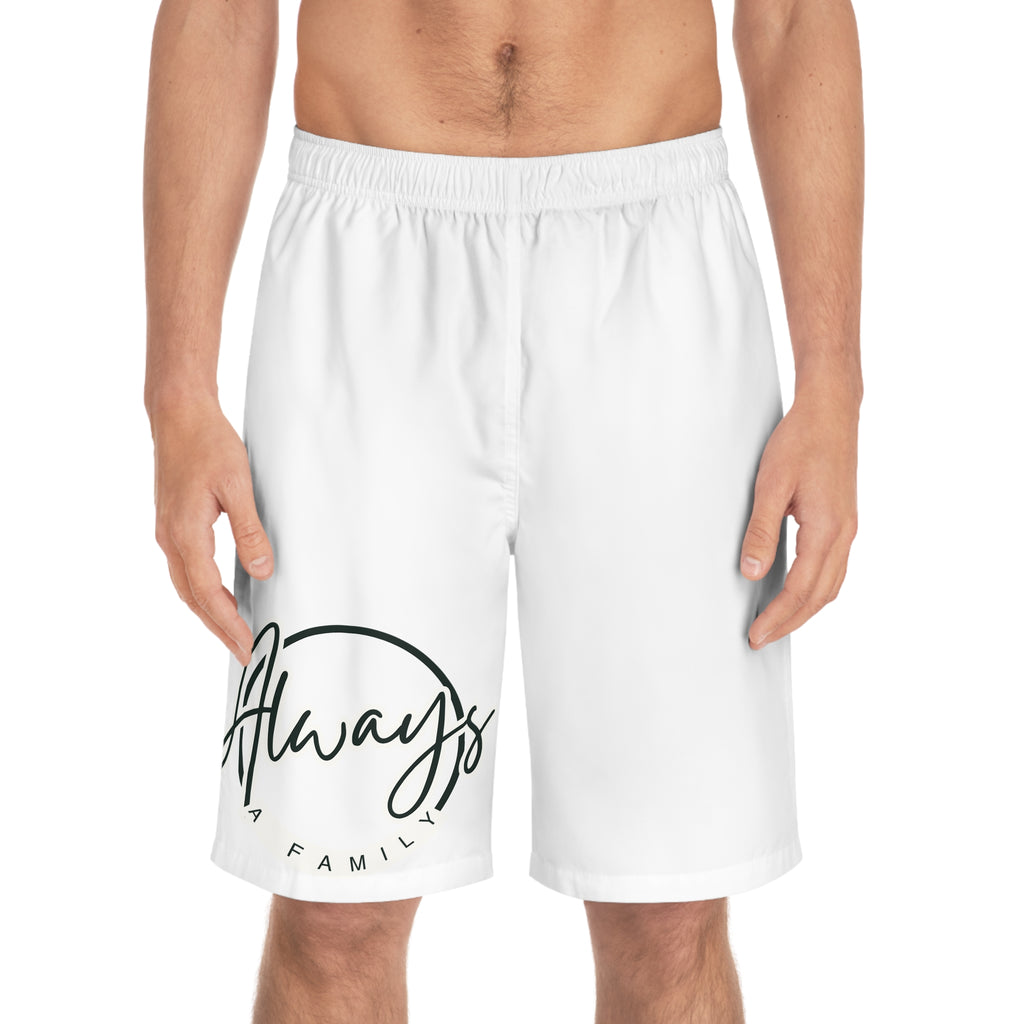 Always Family Men's Board Shorts – Beach Swim Trunks with Script Logo
