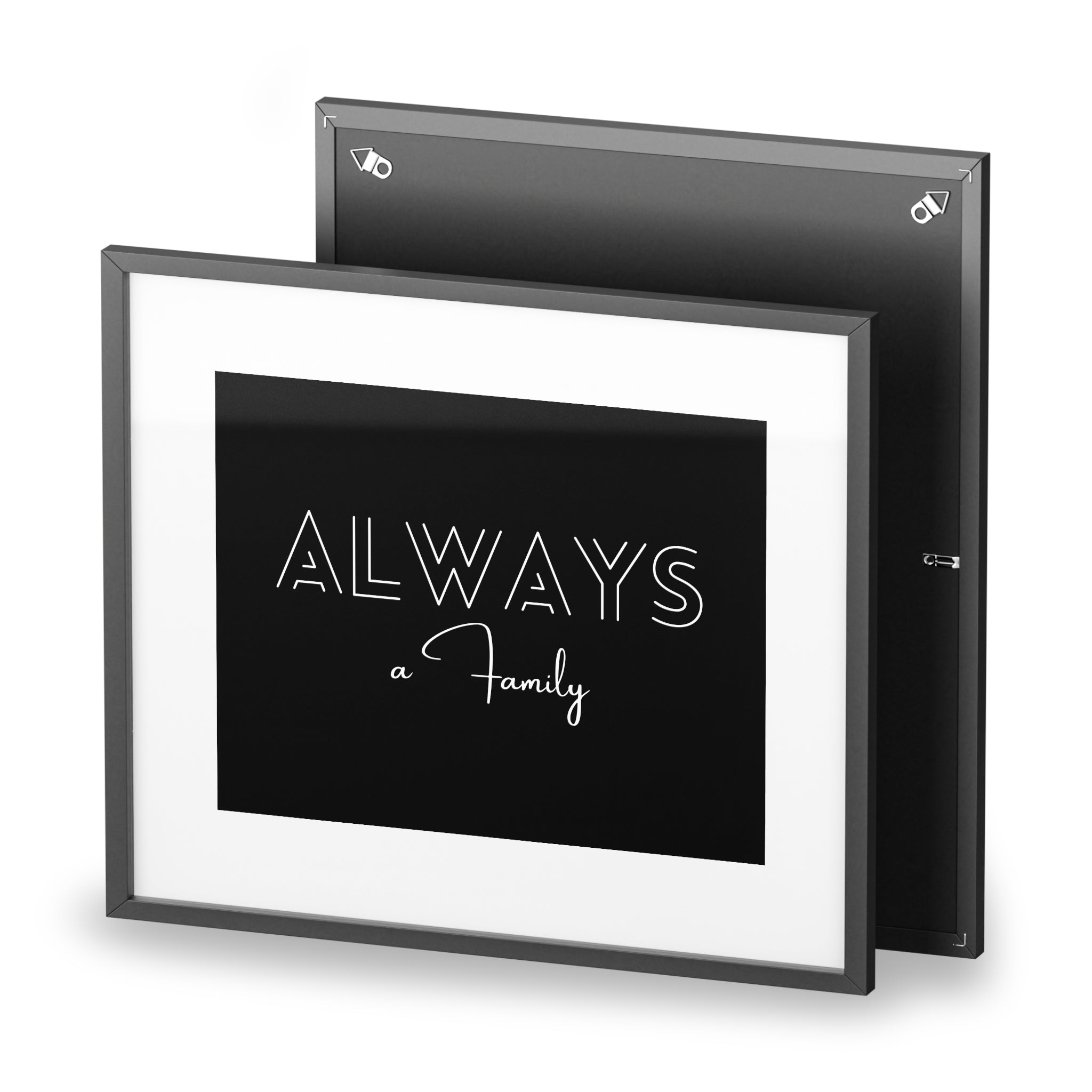 Framed Poster — "Always a Family" Matte Wall Art