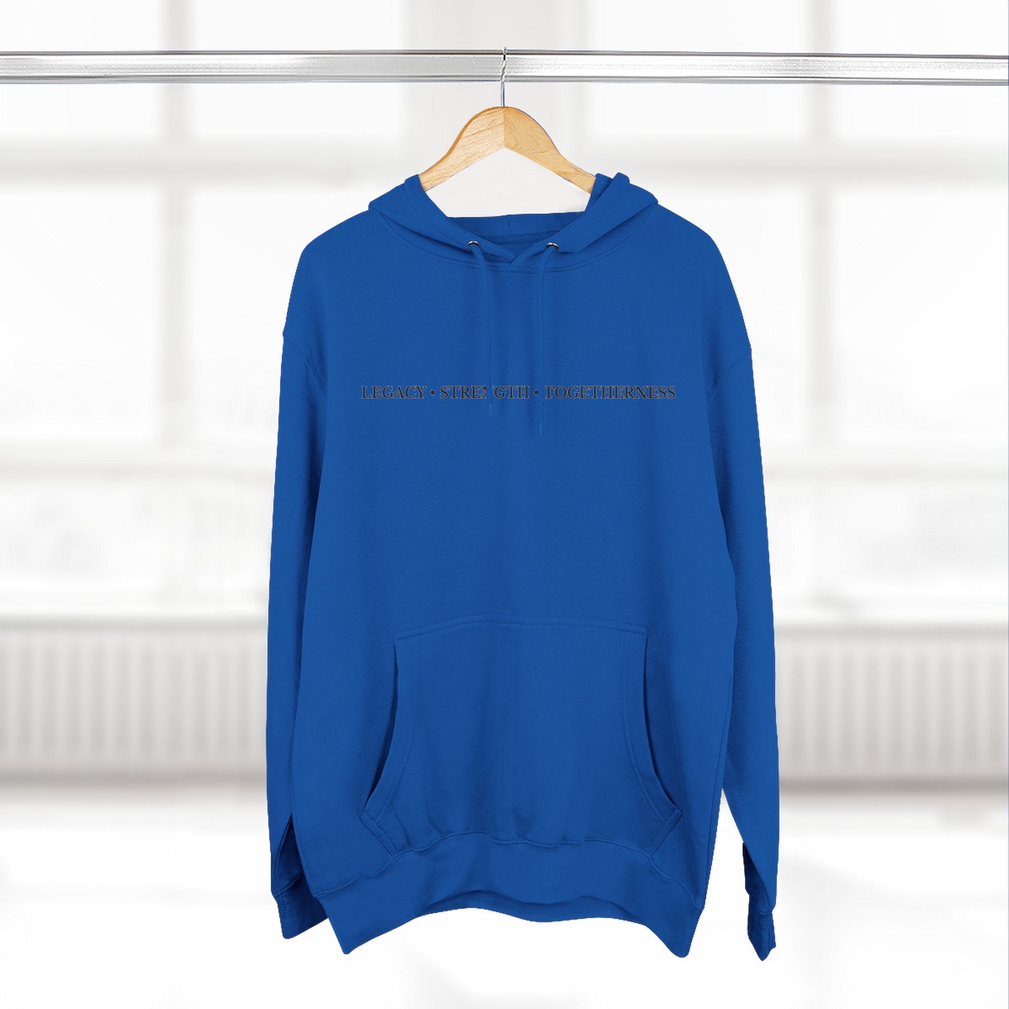 Moose Illustration Hoodie — "Always A Family" Graphic Fleece Hoodie