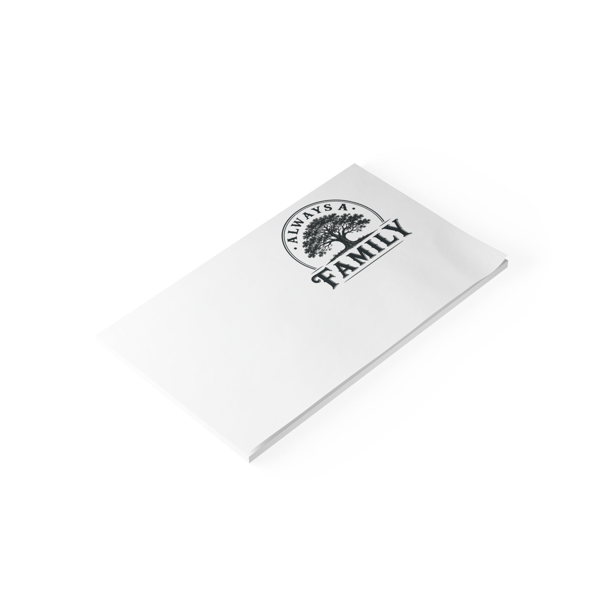 Always a Family Post-it Note Pad — Tree Logo Sticky Notes for Home & Family