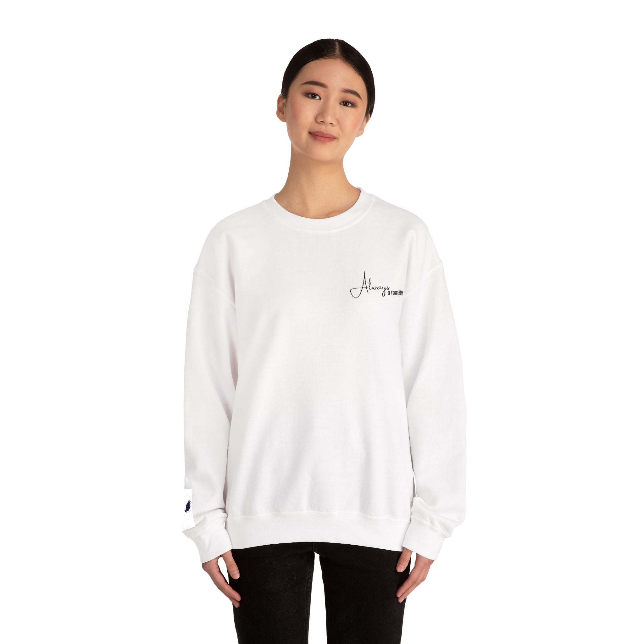 Crewneck Sweatshirt — “Always Loved” Minimal Script Crew