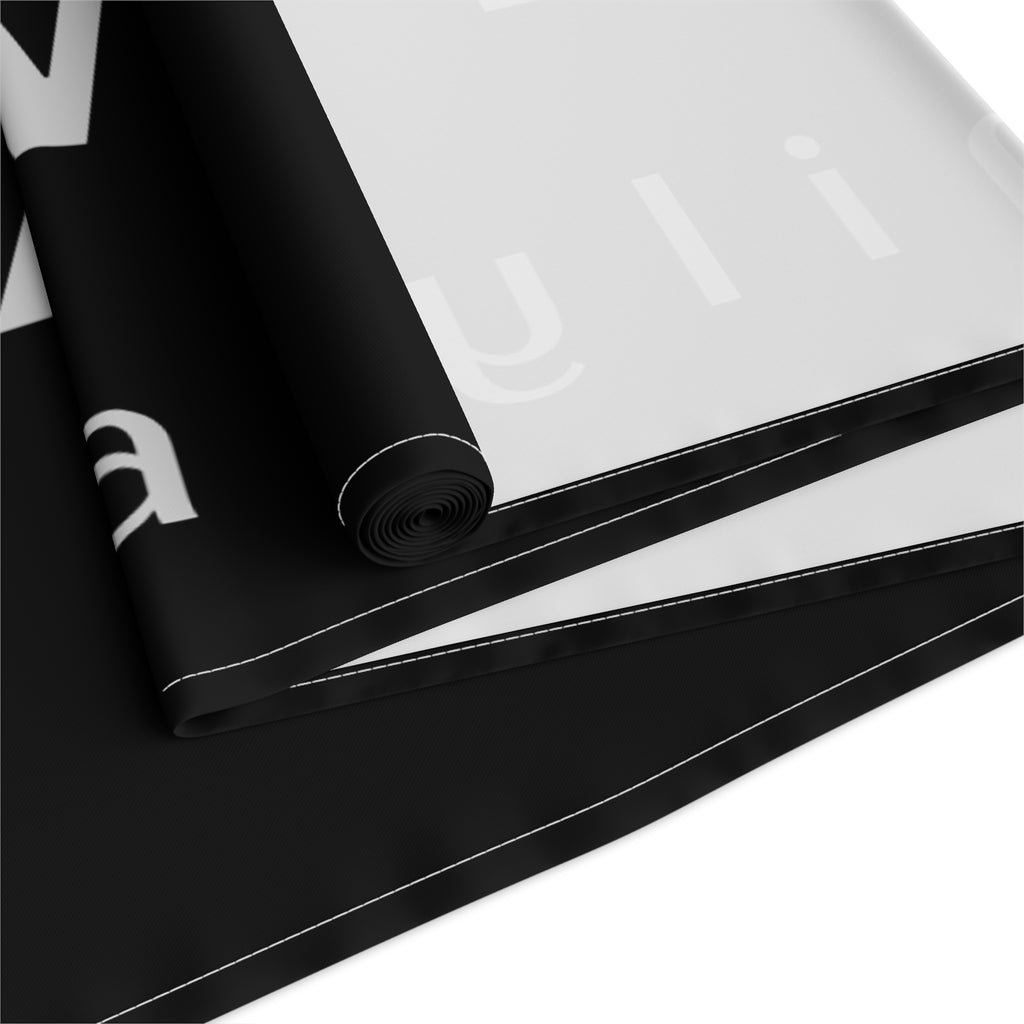 Always a Family Table Runner — Black Cotton/Poly Decorative Runner