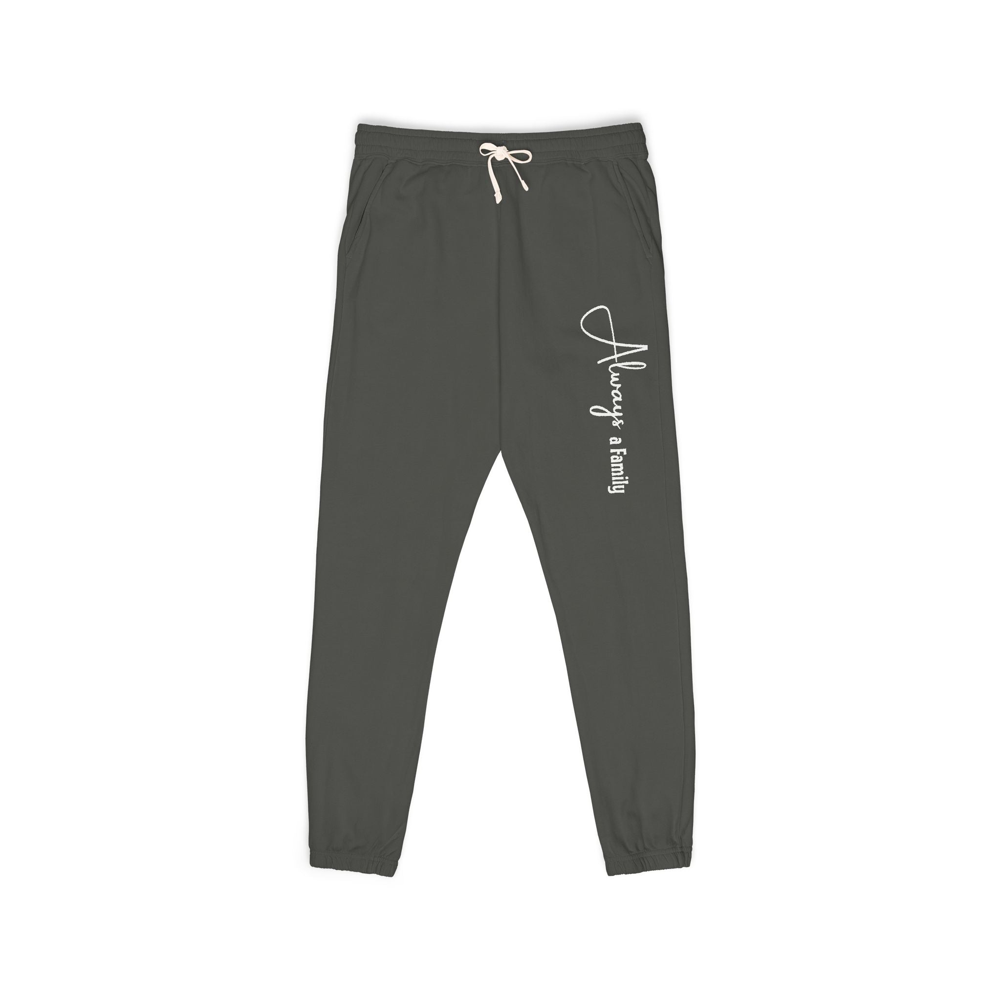 Everyday Cozy Sweatpants — "Always a Family" Script Joggers