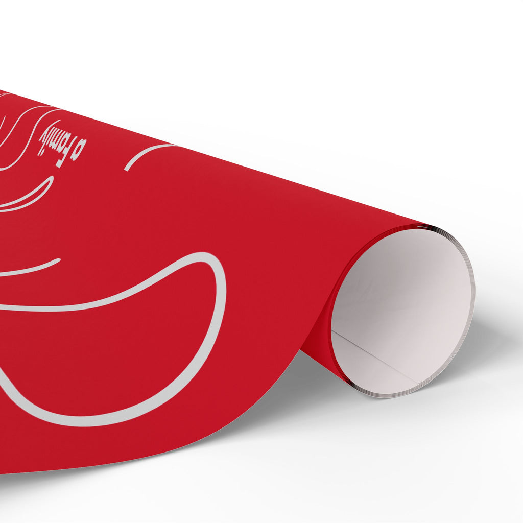 Holiday 'Happy Holidays' Red Wrapping Paper Roll — Festive Gift Wrap