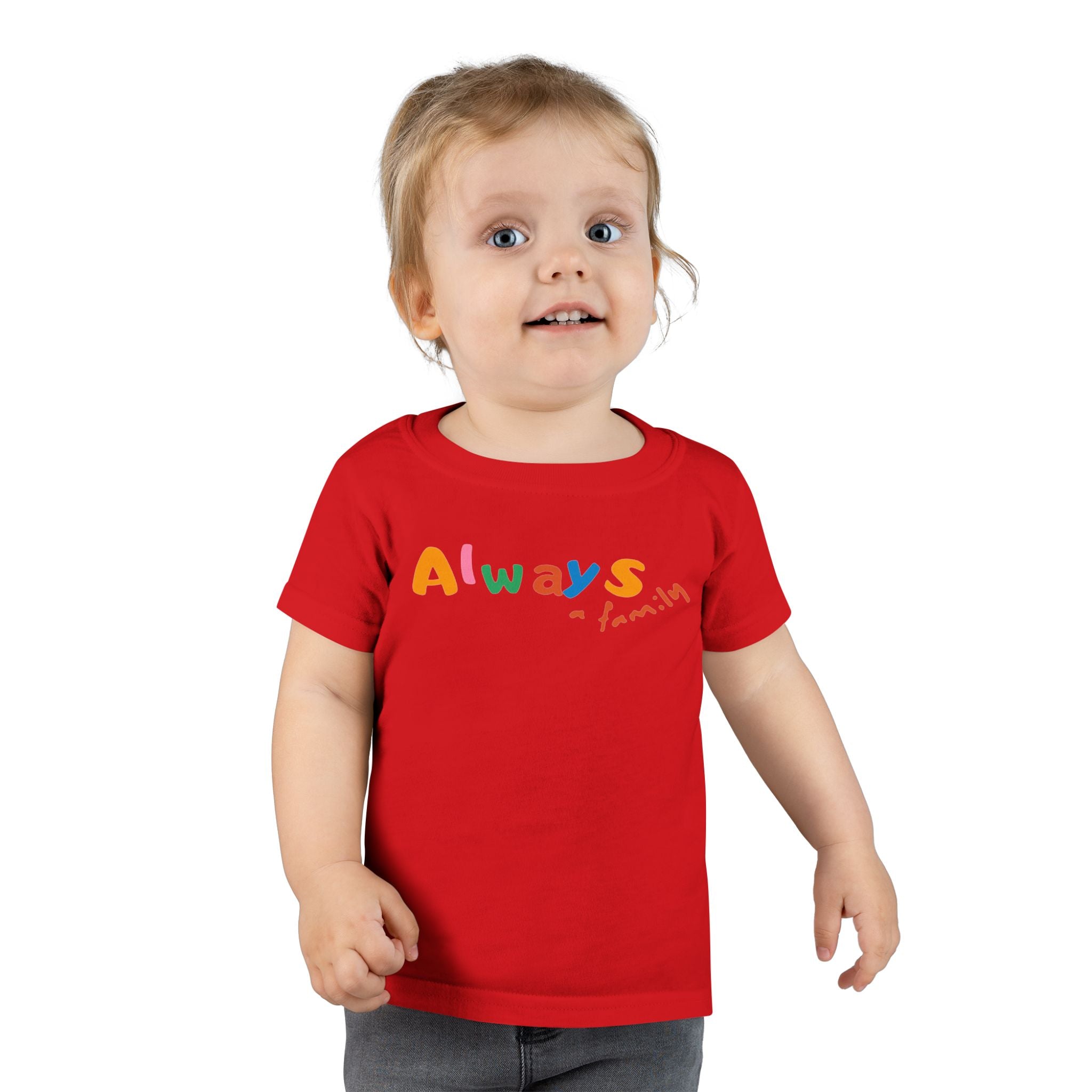 Toddler T‑Shirt — "Always" Colorful Handwritten Kids Tee