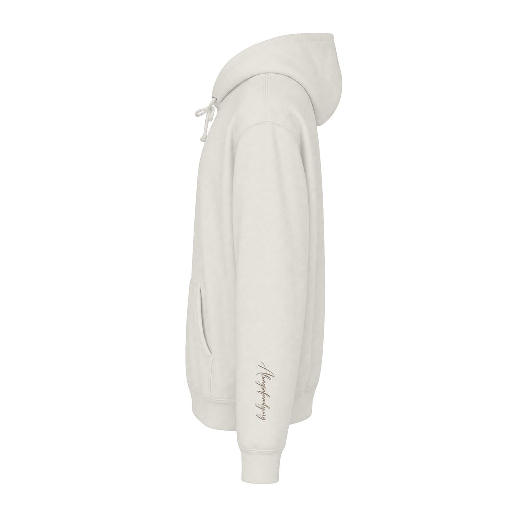 Always a Family Hoodie — Cozy White Script Family Sweatshirt