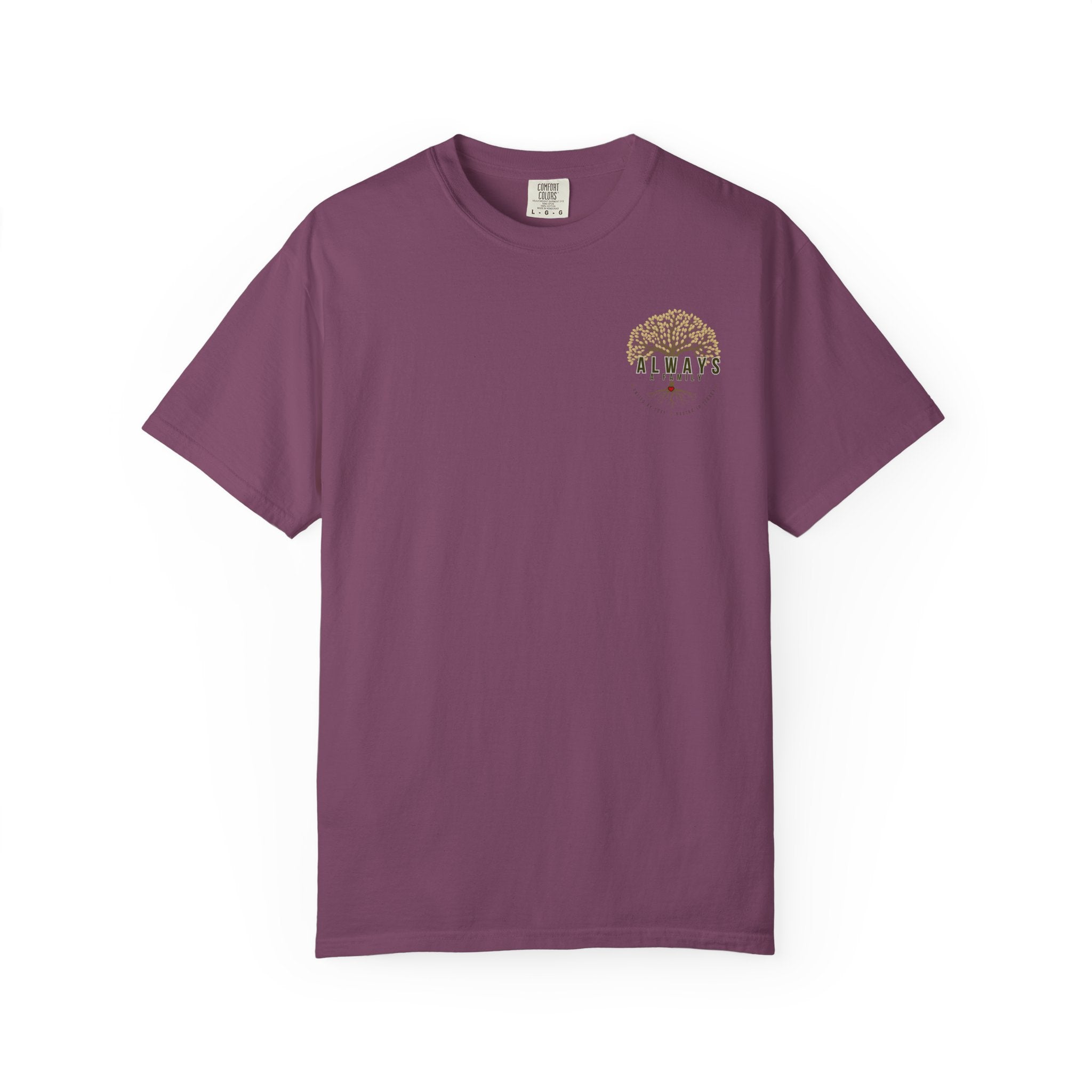 Family Tree T-Shirt — "Always a Family" Inspirational Tee