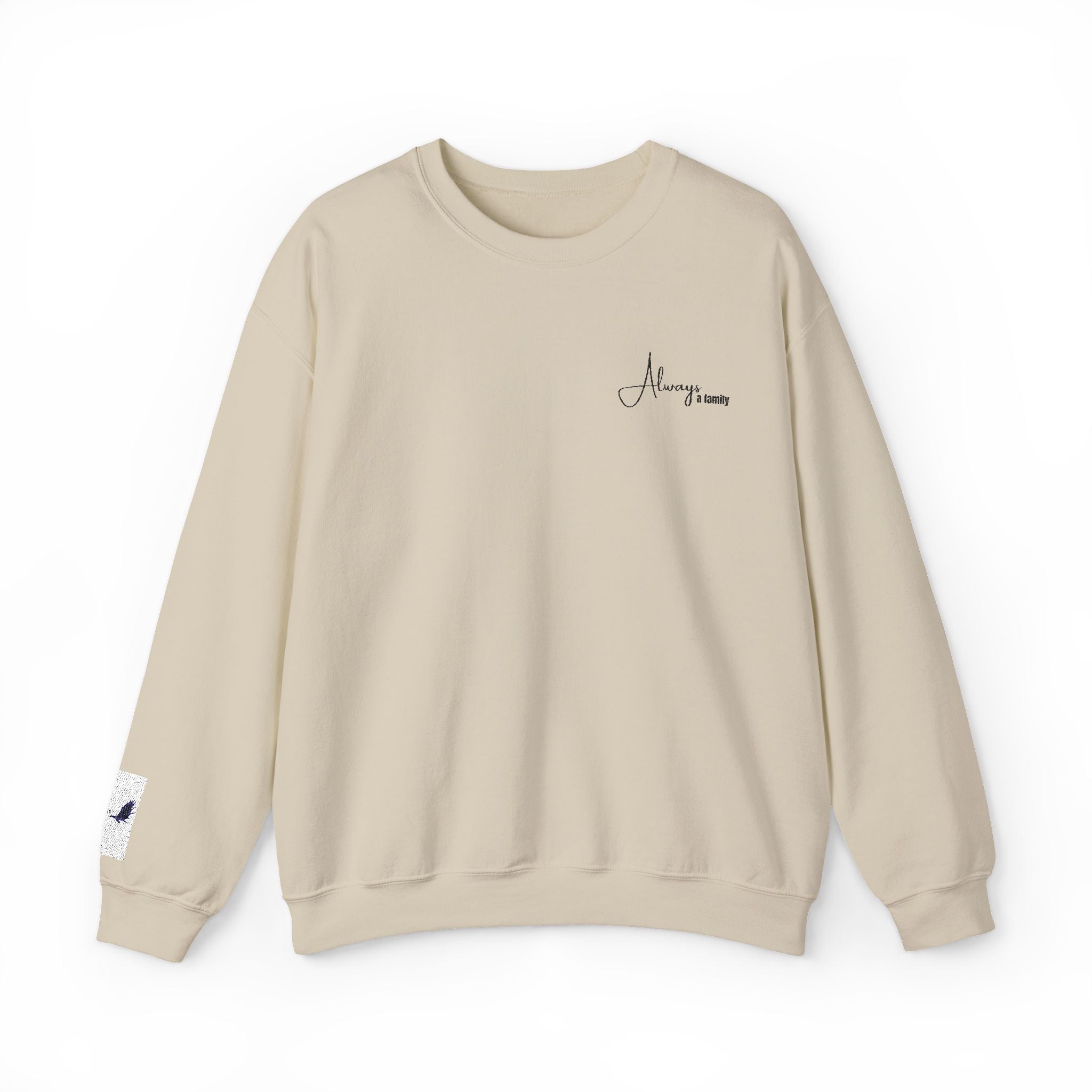 Crewneck Sweatshirt — “Always Loved” Minimal Script Crew
