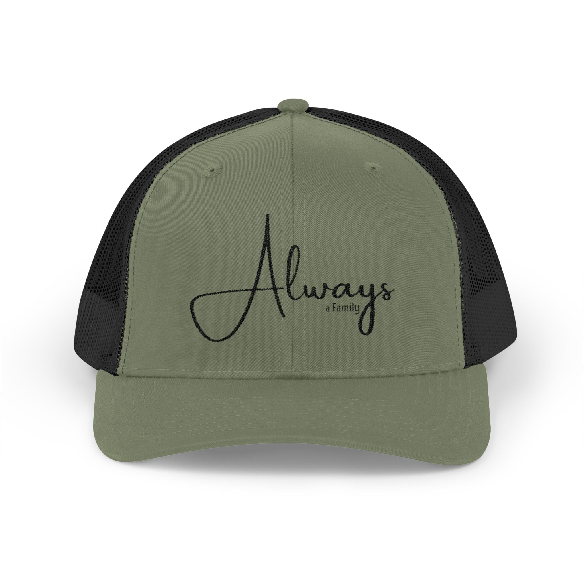 Always Family Trucker Cap – Embroidered Script Snapback Hat