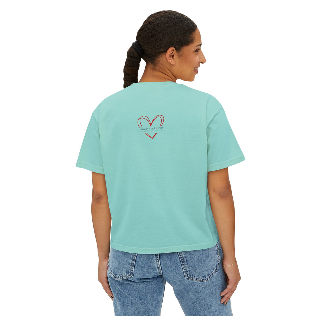"Always a Family" Easter Women's Boxy Tee