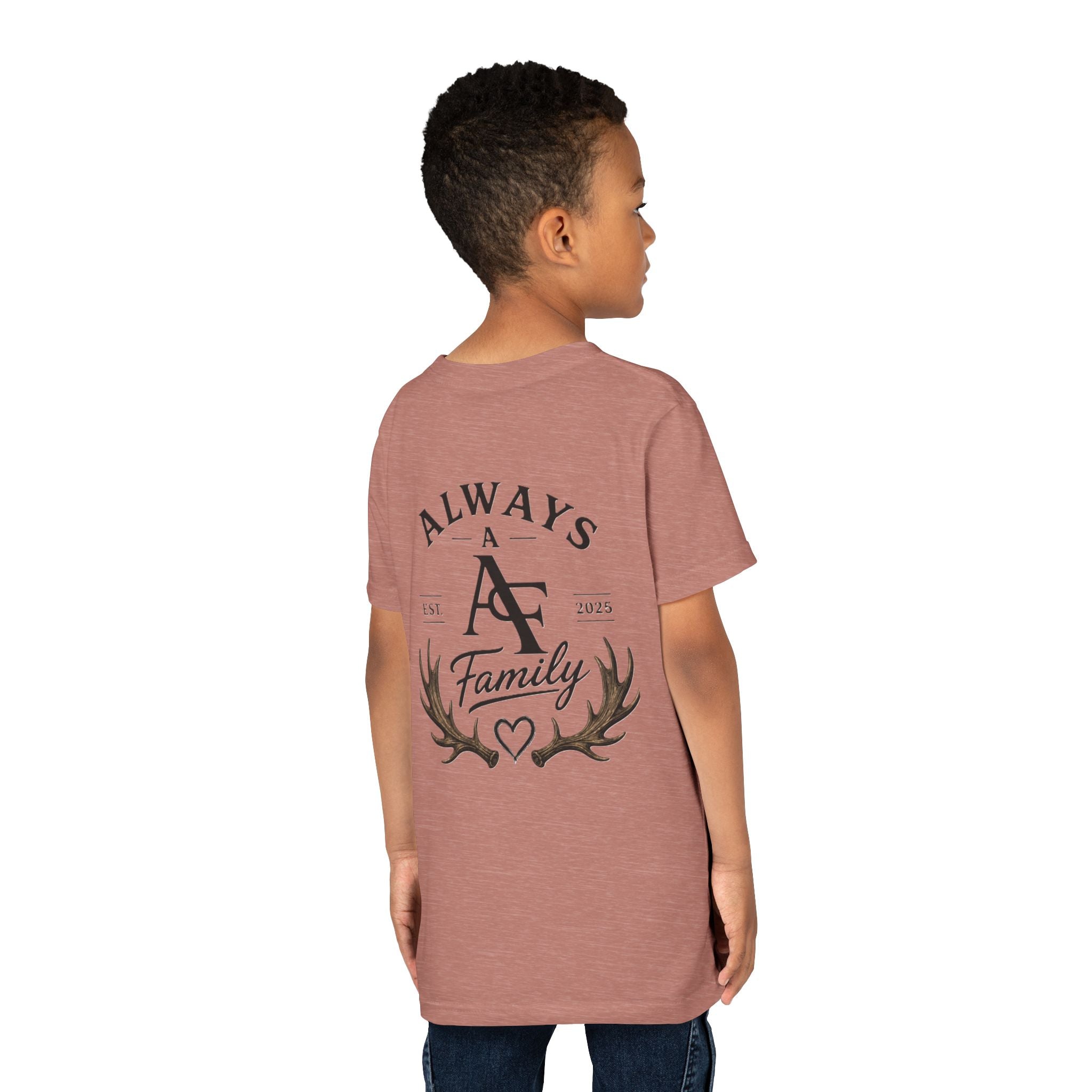 Always A Family Youth Tee — "Always A Family" Antler Logo Kids T-Shirt
