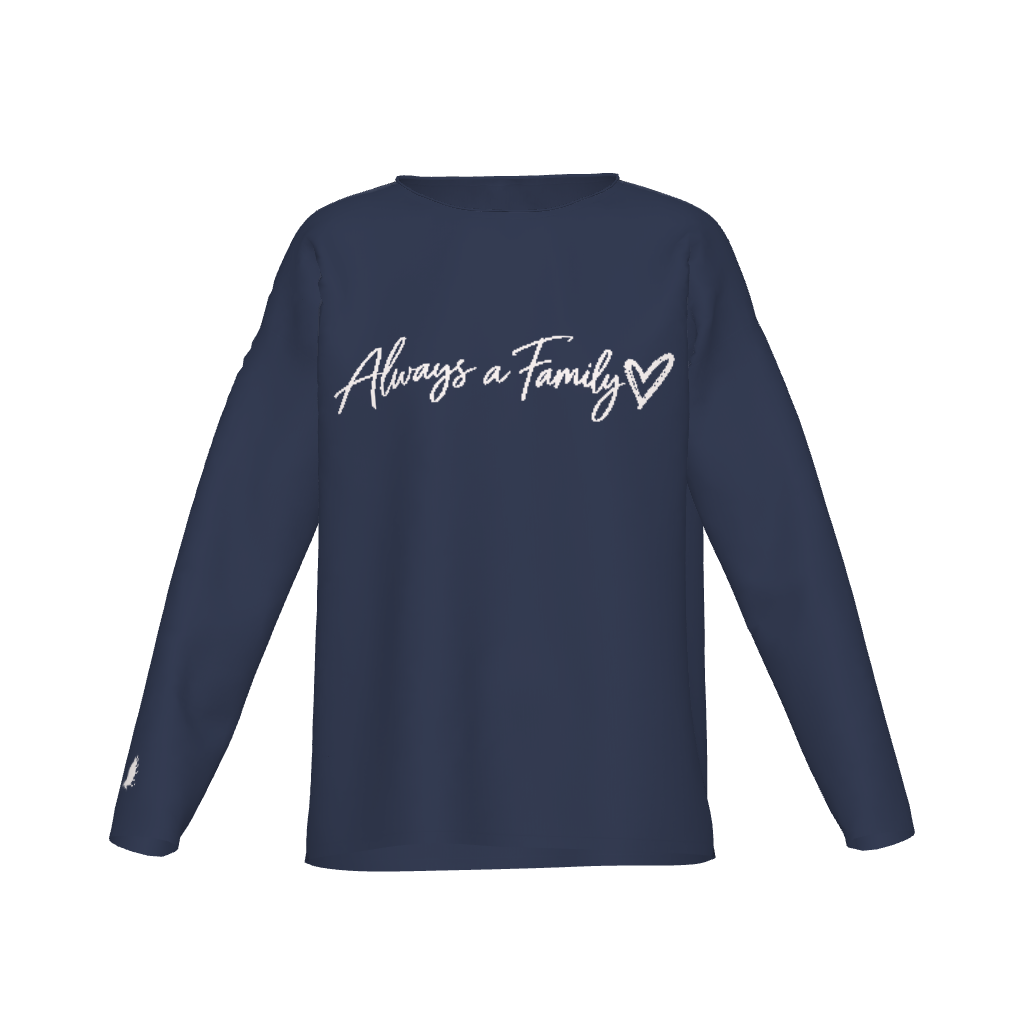 Women's Script & Heart Straight Bottom Sweater Always a Family